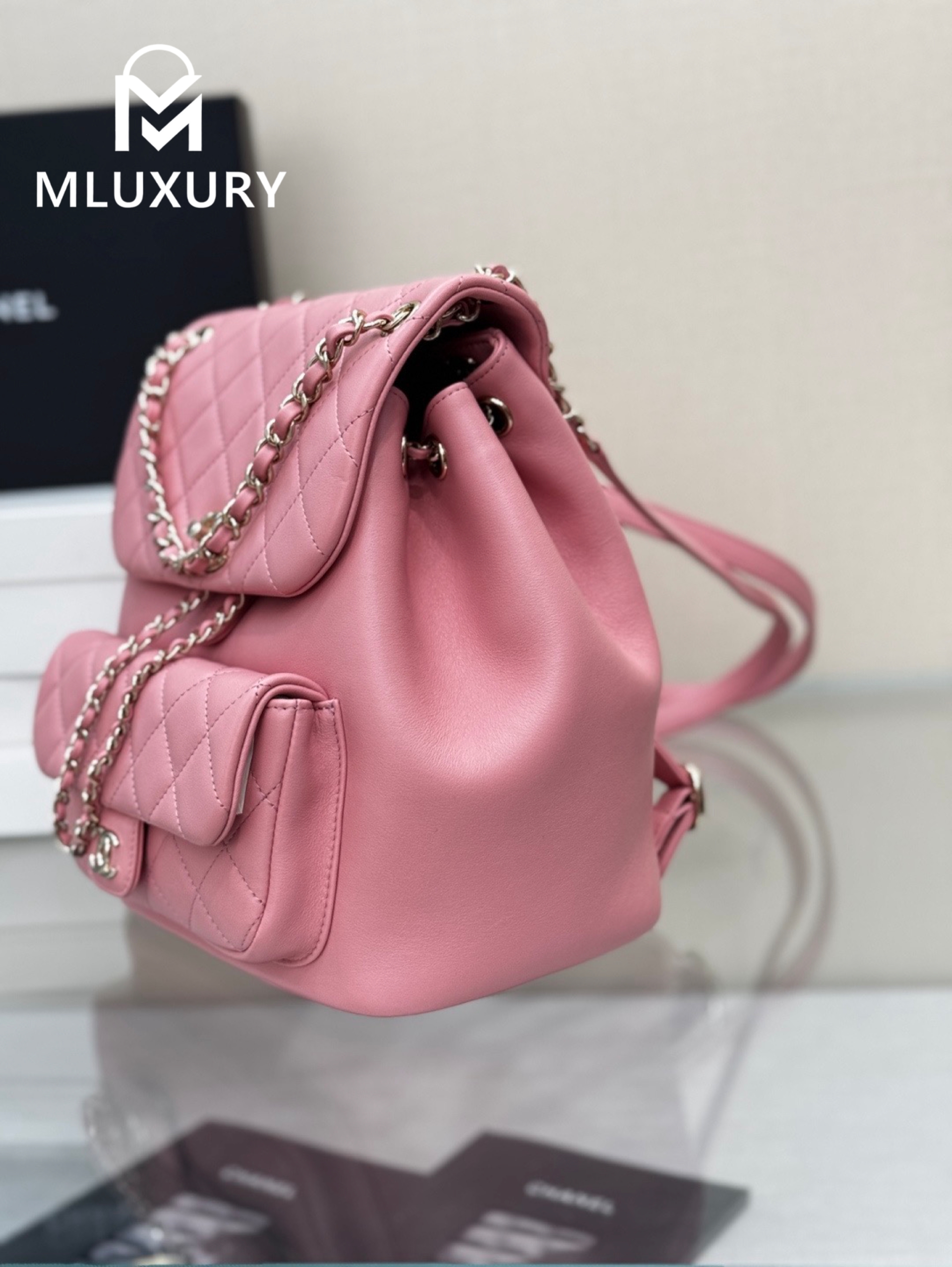 CHANEL 24 Duma Large Backpack, Pink