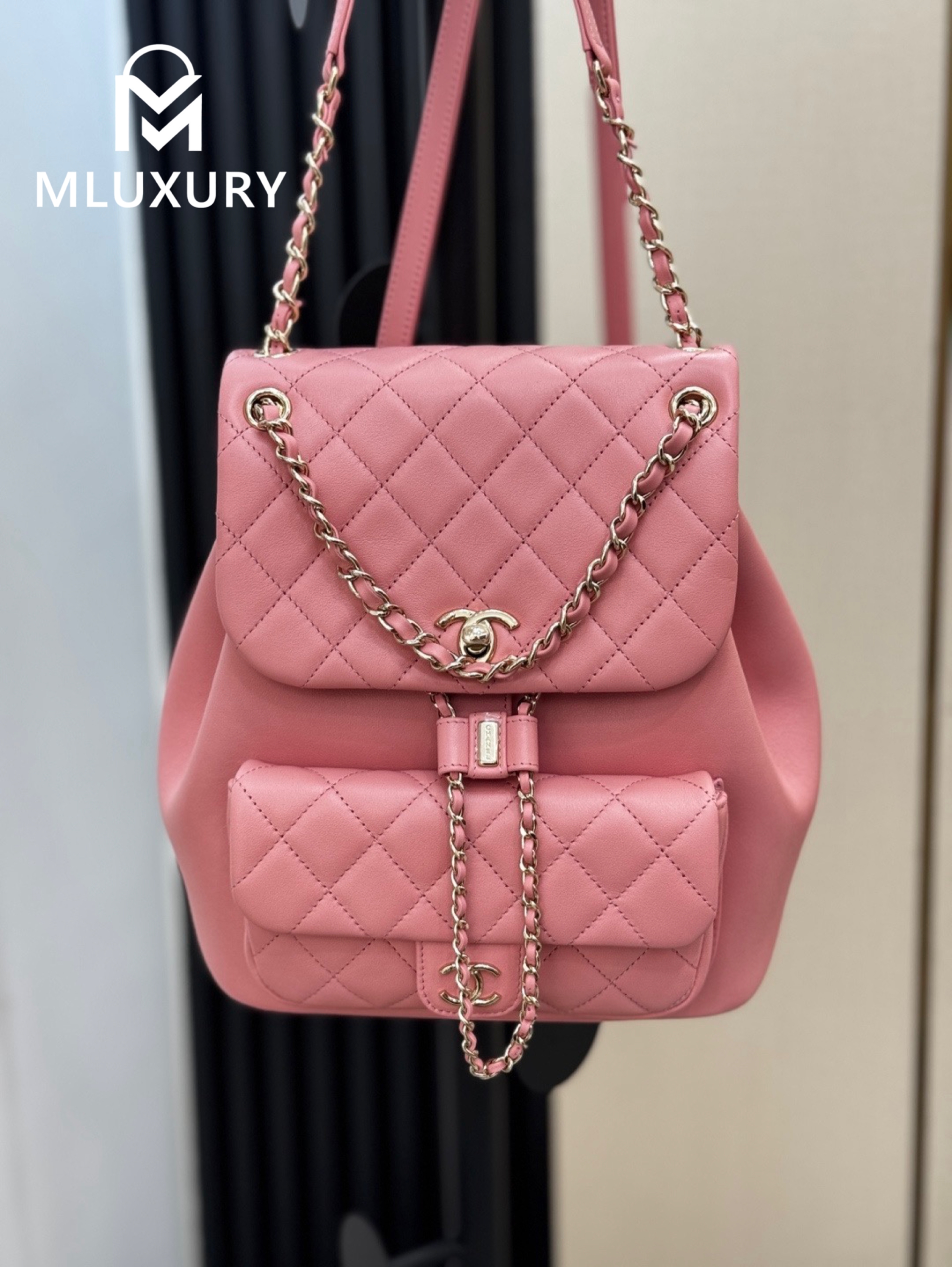 CHANEL 24 Duma Large Backpack, Pink
