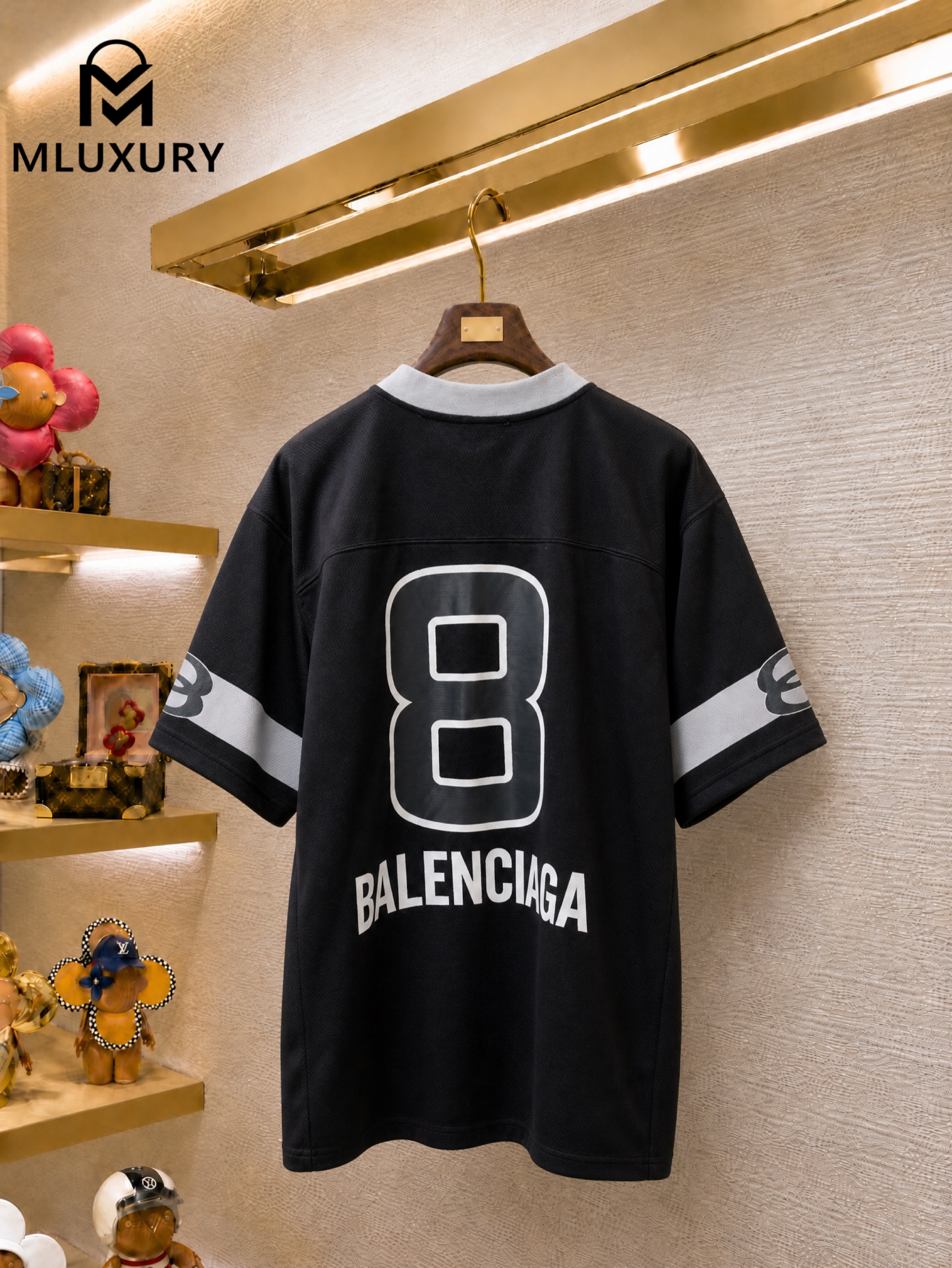 Balenciaga BLCG, Fall 2025 Double Ring No. 25 Printed Short-Sleeve Soccer Jersey