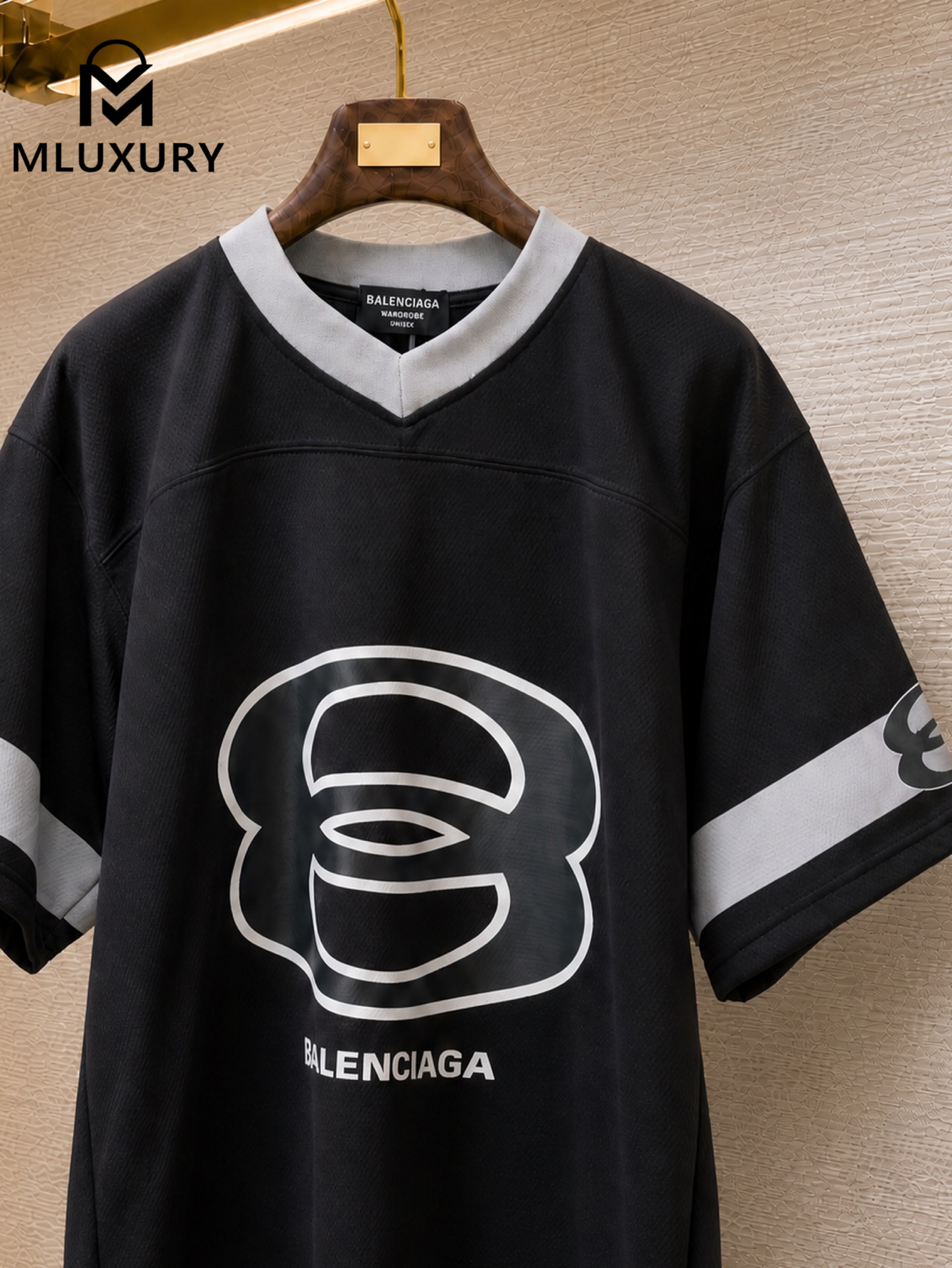 Balenciaga BLCG, Fall 2025 Double Ring No. 25 Printed Short-Sleeve Soccer Jersey
