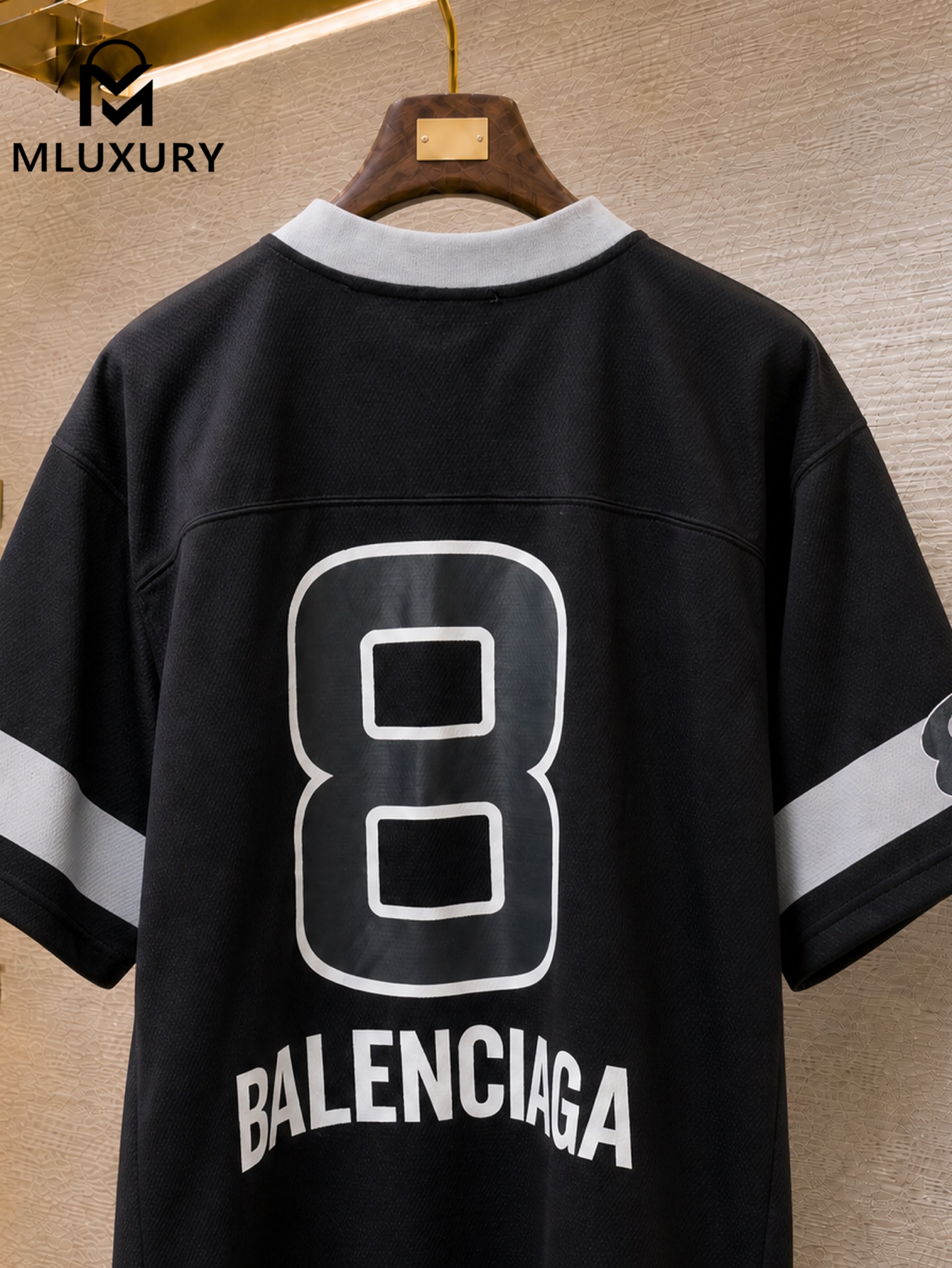 Balenciaga BLCG, Fall 2025 Double Ring No. 25 Printed Short-Sleeve Soccer Jersey