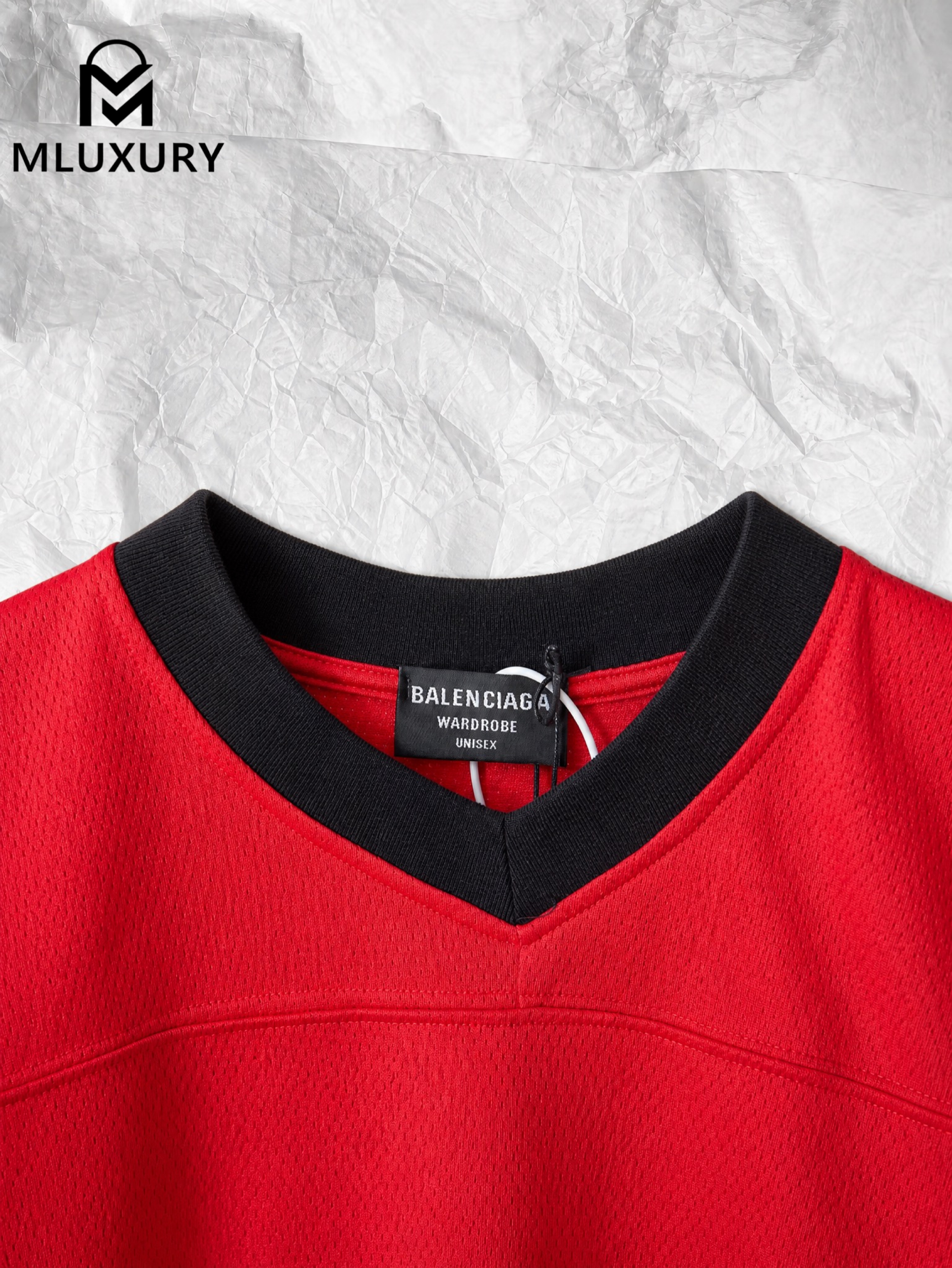 Balenciaga BLCG, Fall 2025 Double Ring No. 25 Printed Short-Sleeve Soccer Jersey