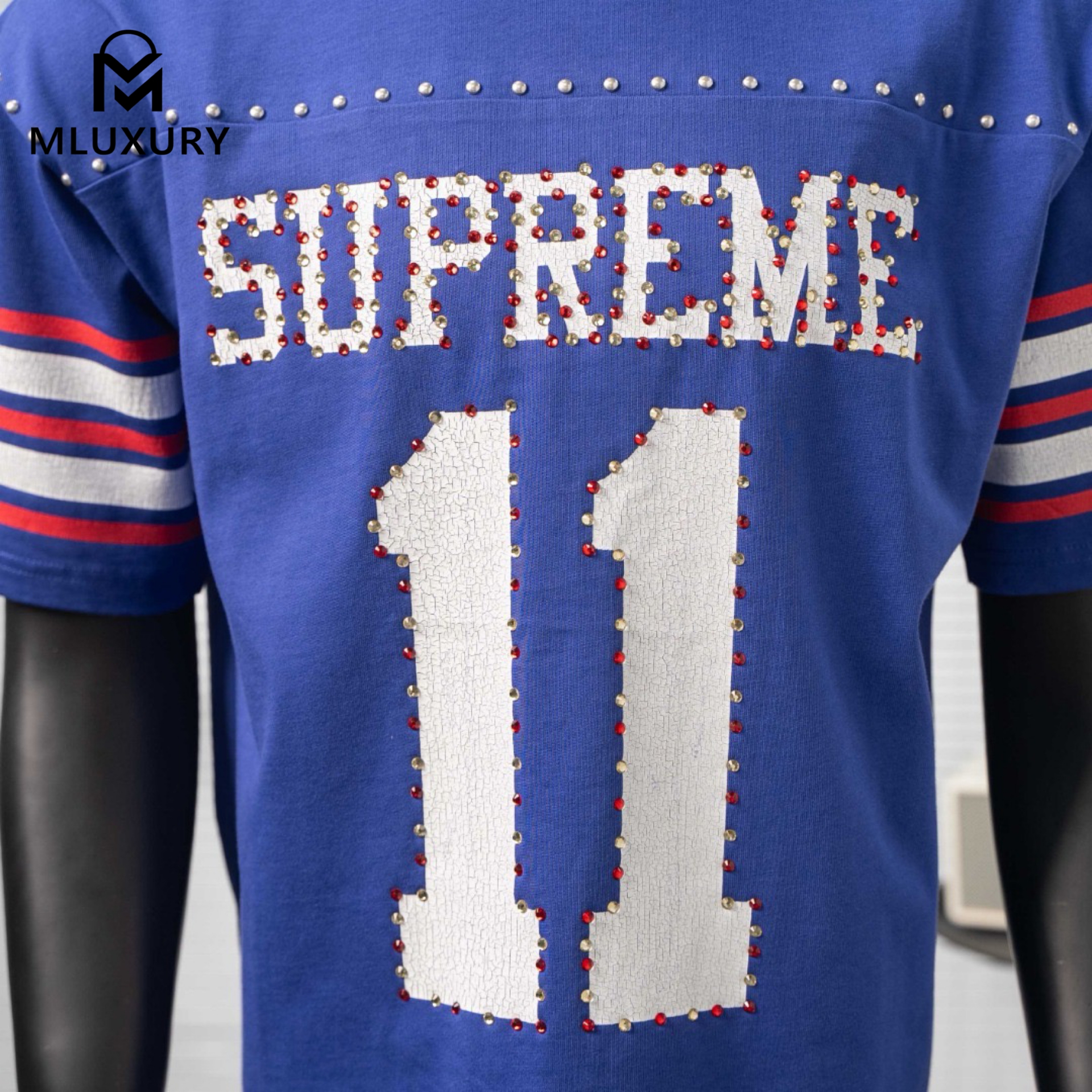 Supreme SS26 Studded SS Rhinestone No. 11 Soccer Jersey