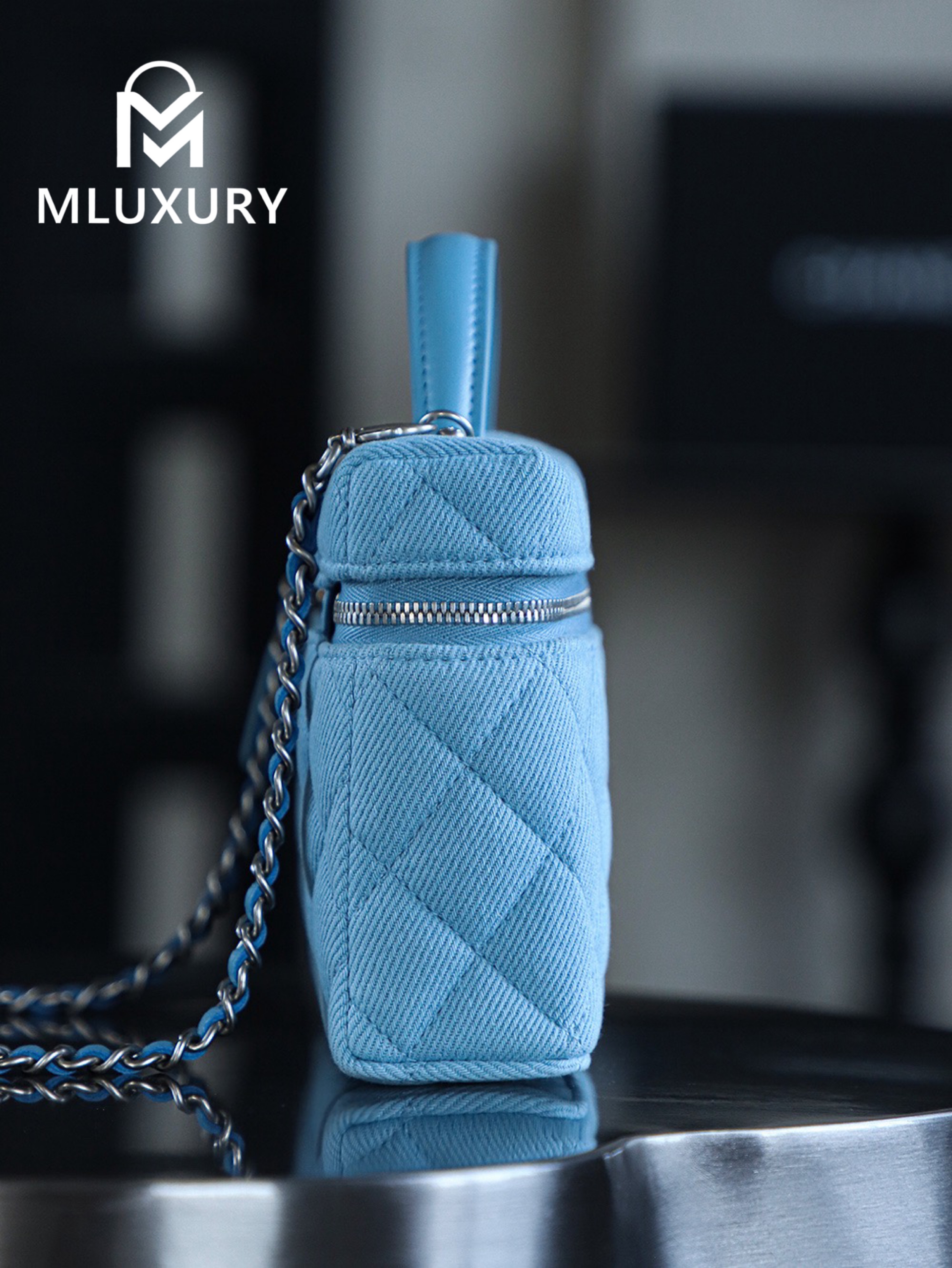 CHANEL 25P Denim Lunchbox Bag