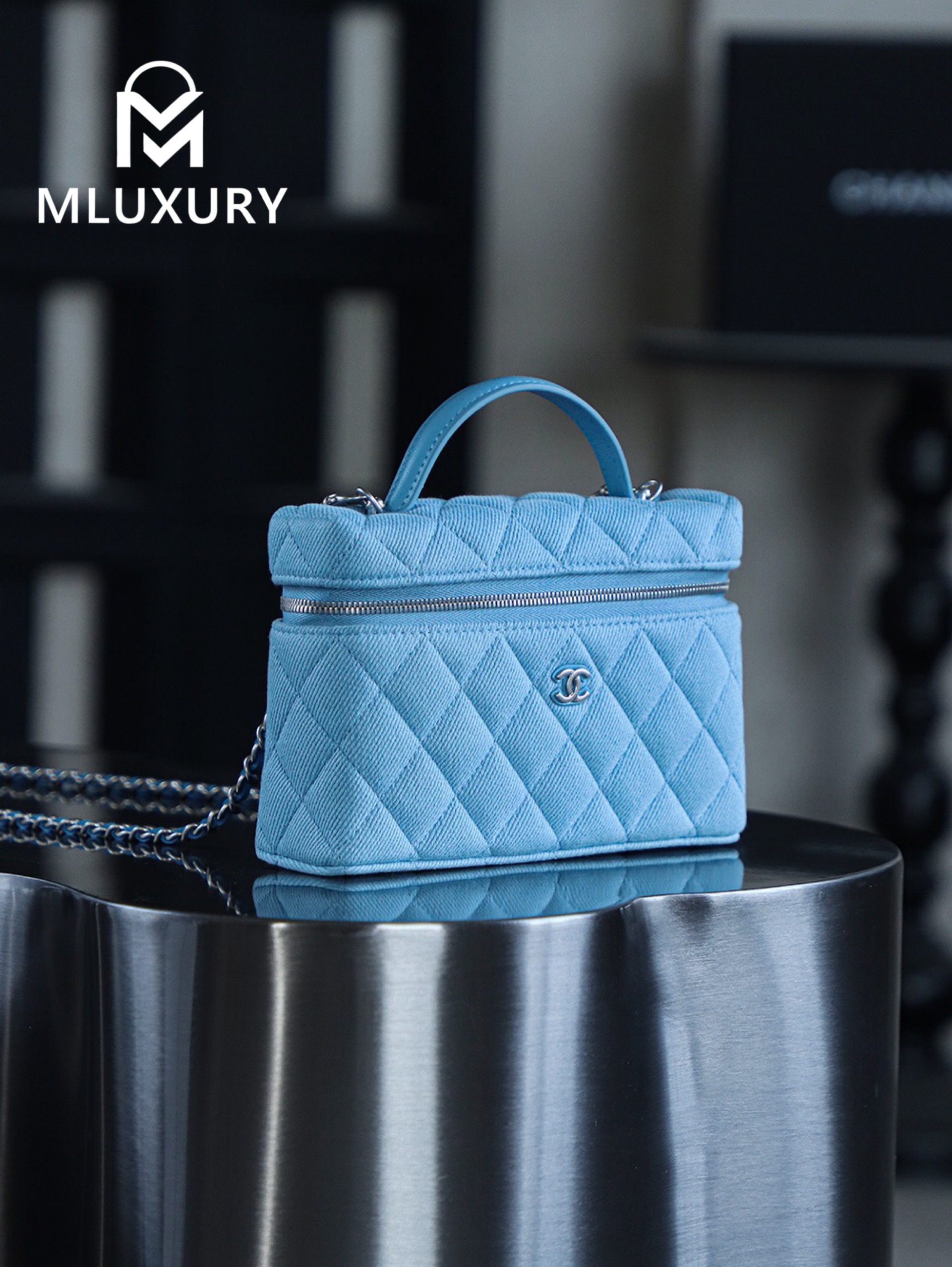 CHANEL 25P Denim Lunchbox Bag