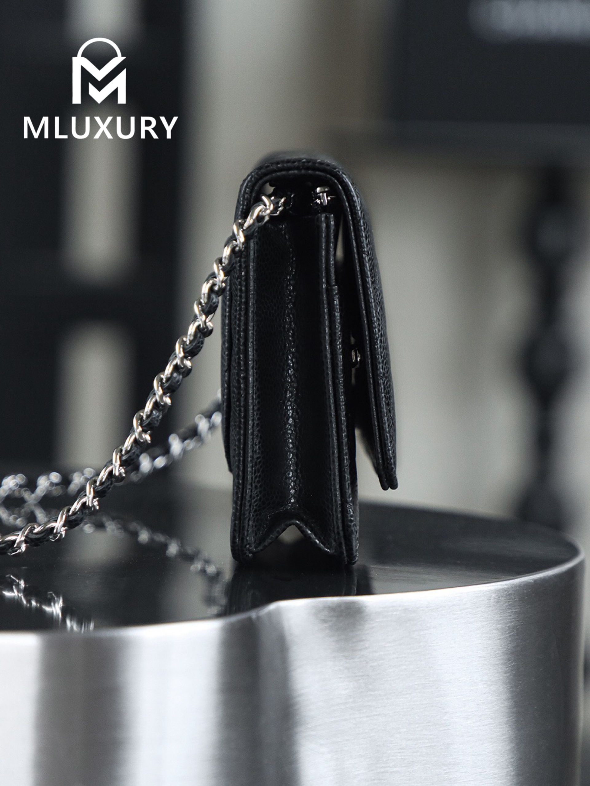 CHANEL Wallet on Chain "Fortune Bag", Black & Silver