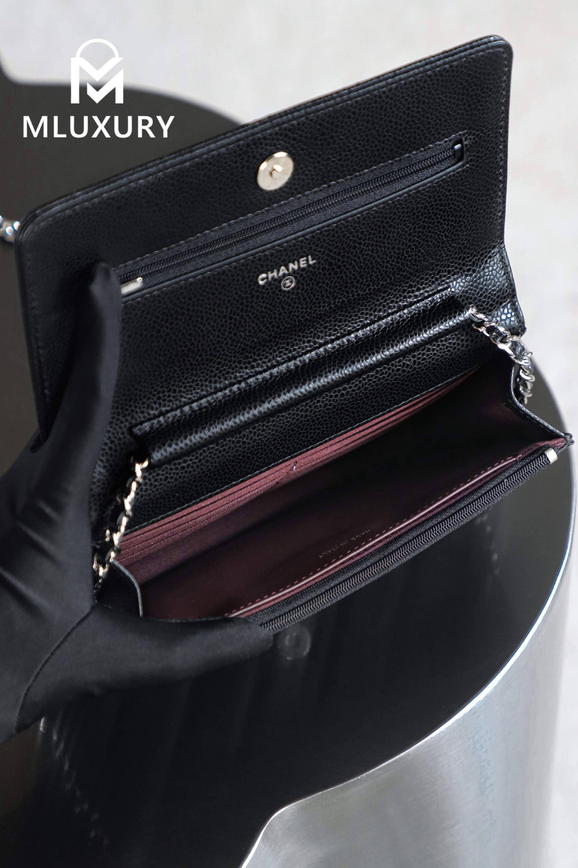 CHANEL Wallet on Chain "Fortune Bag", Black & Silver
