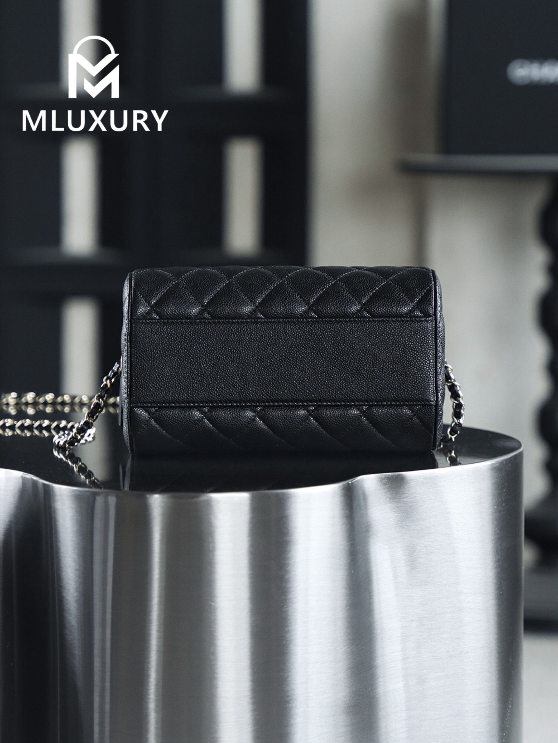 CHANEL 25P Mini Bowling Bag, Black