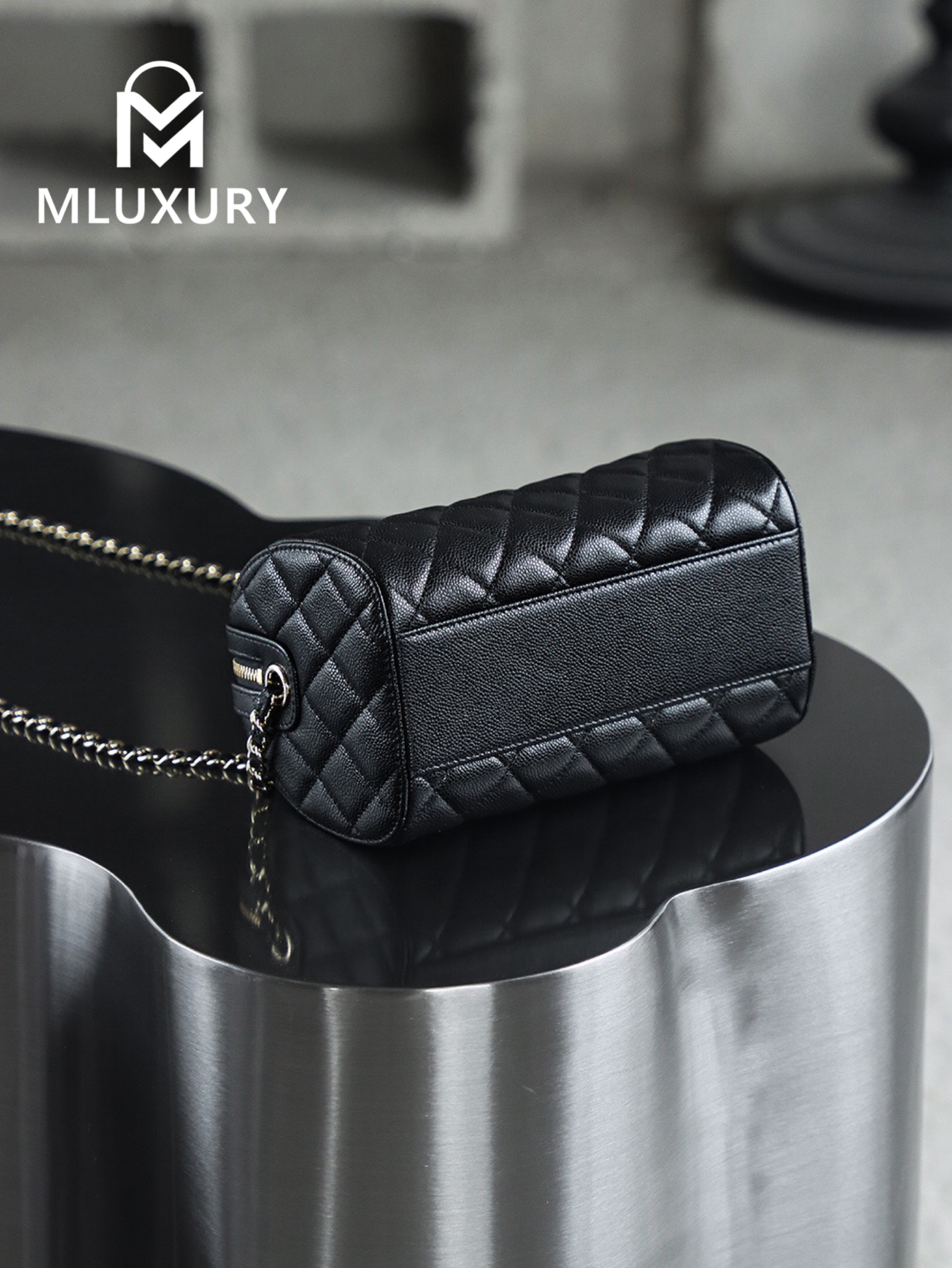 CHANEL 25P Mini Bowling Bag, Black