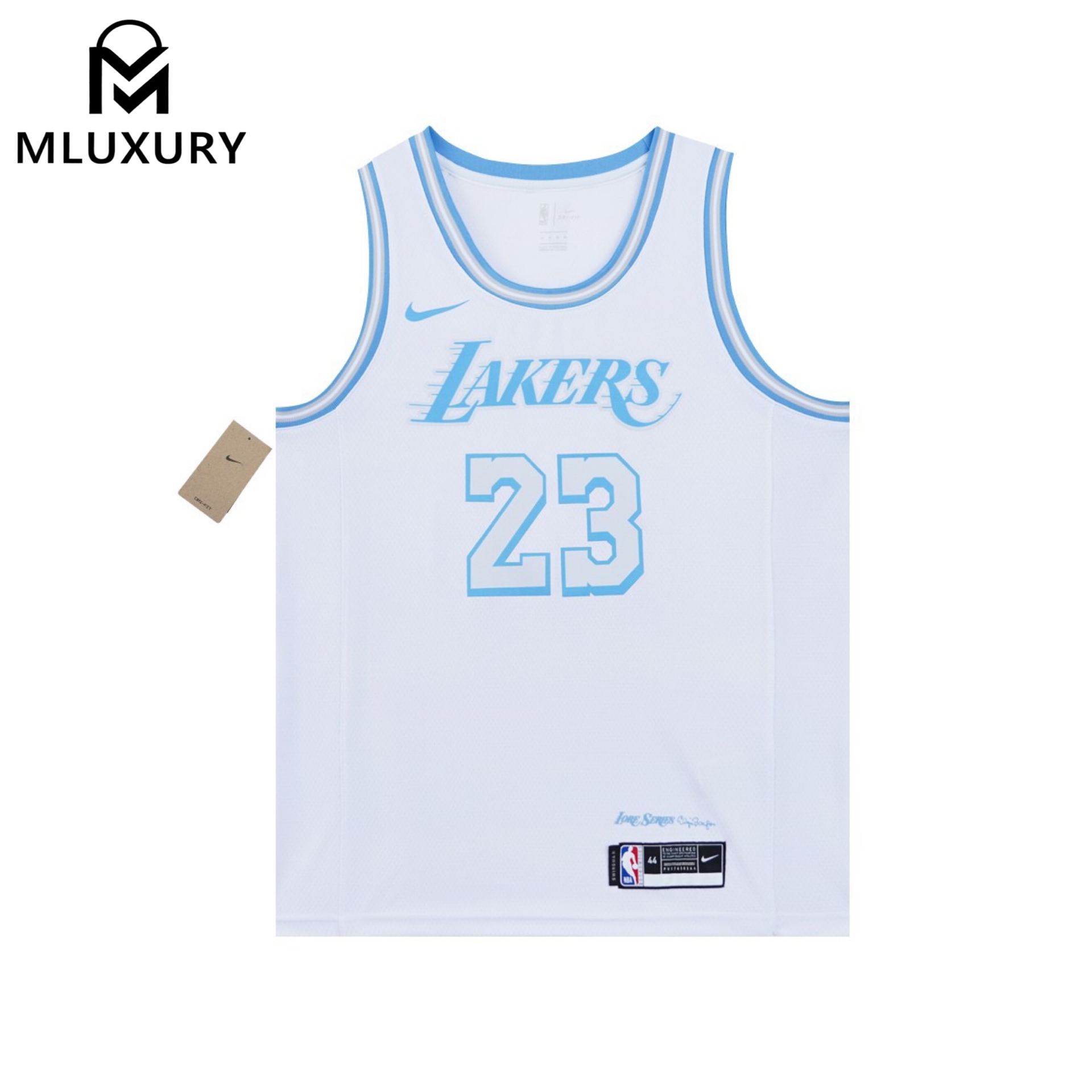 NBA 22ss Heat-pressed Lakers City Exclusive 2021-2022 Season  Heat-pressed NO.23 Jersey-white