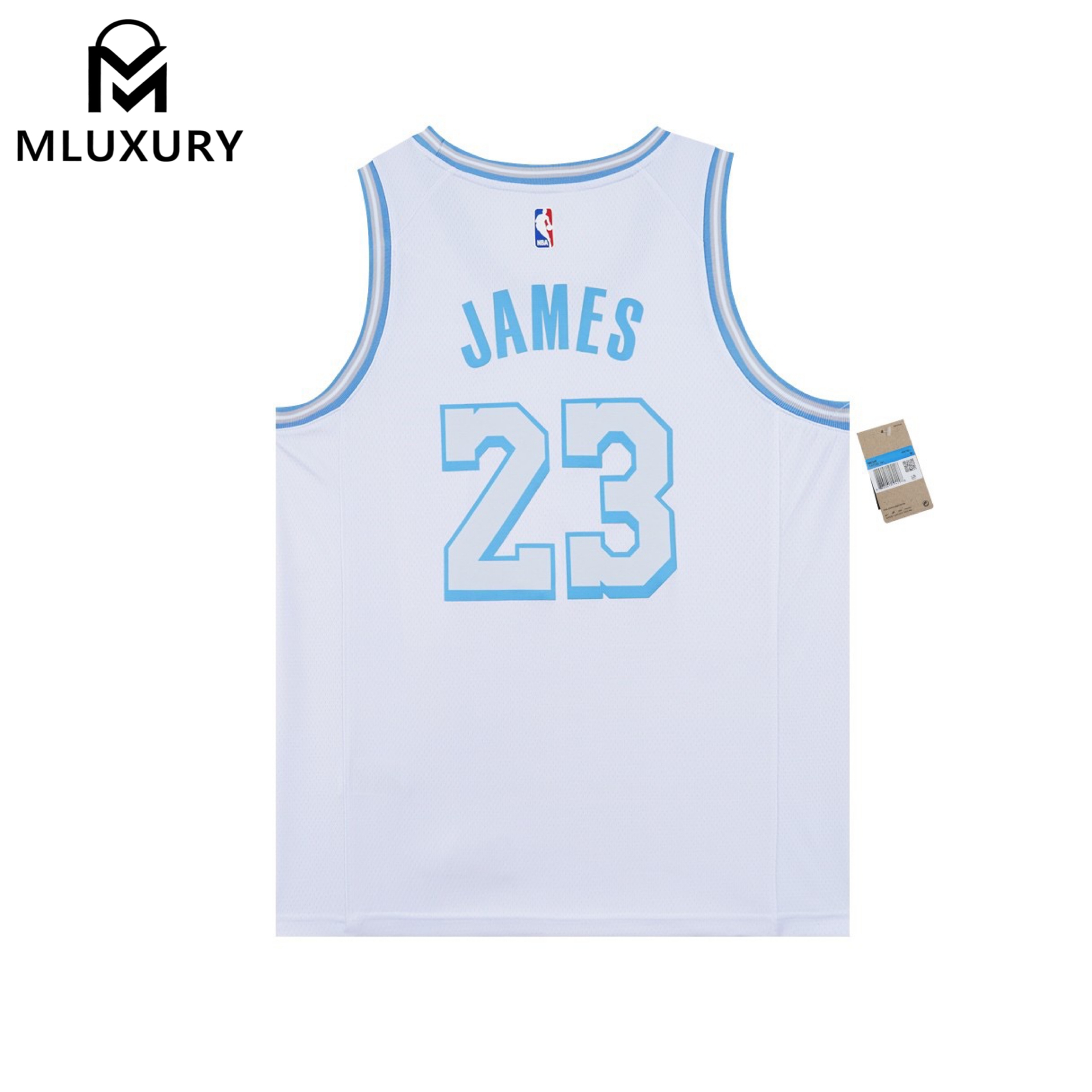 NBA 22ss Heat-pressed Lakers City Exclusive 2021-2022 Season  Heat-pressed NO.23 Jersey-white