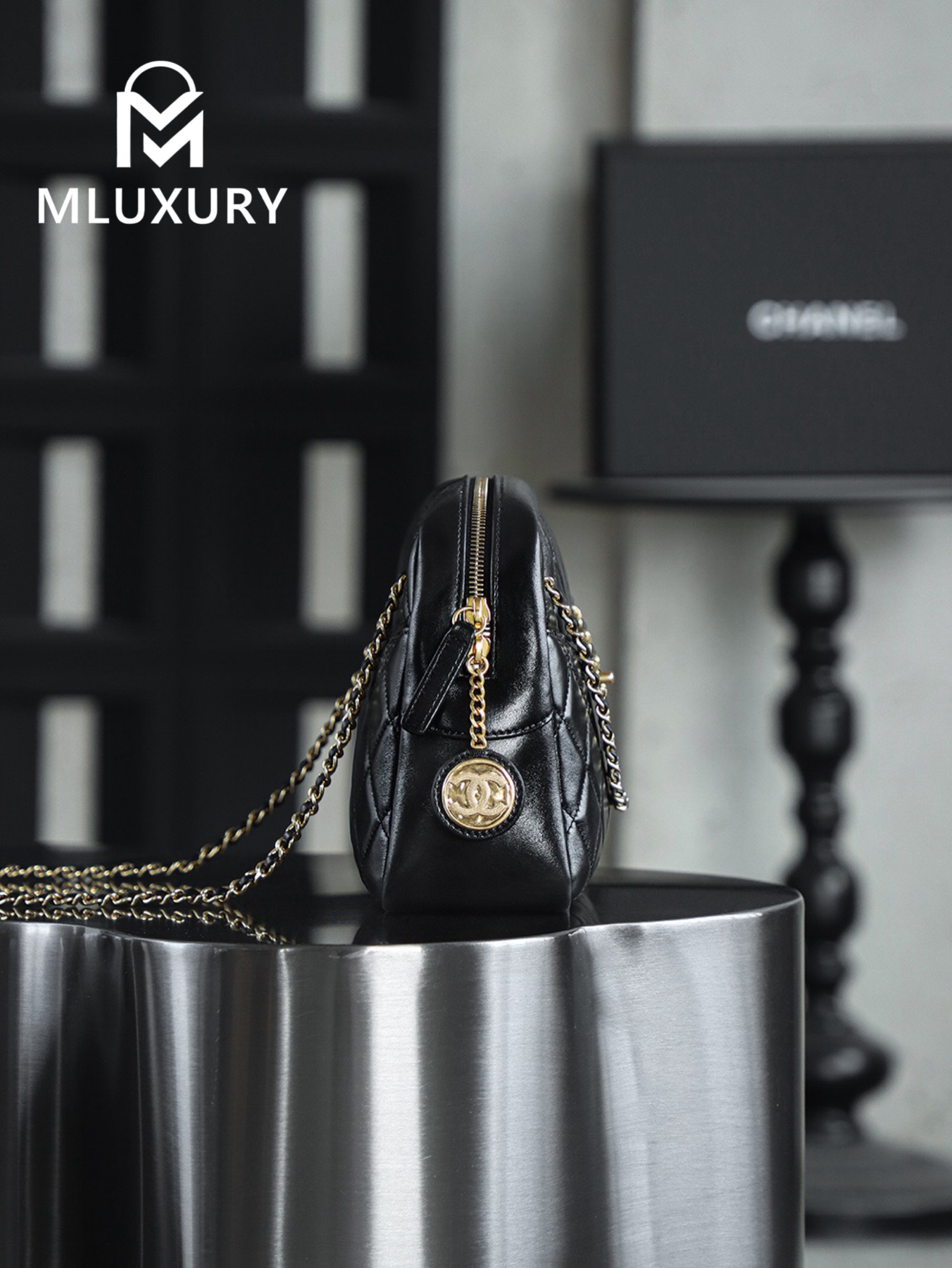 CHANEL 24K Gold Coin Camera Bag (Medium)