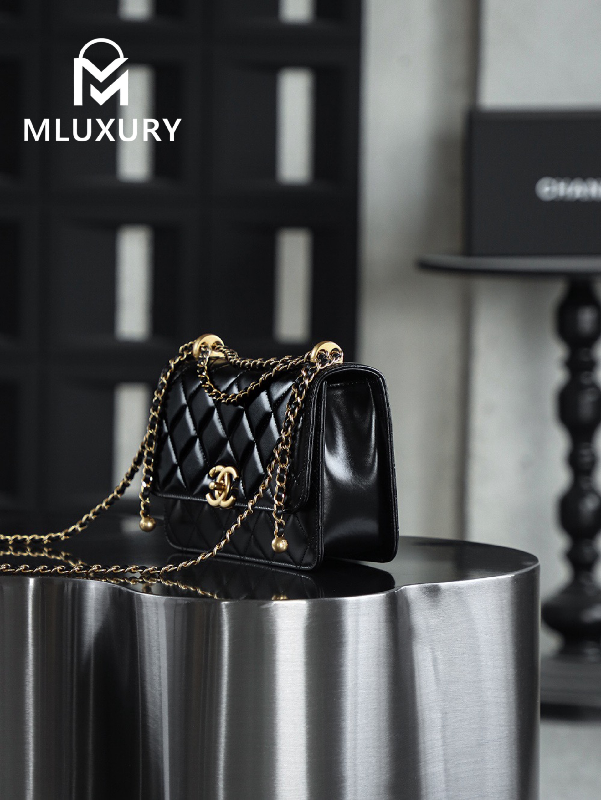 CHANEL 24C Double Gold Bead Medium