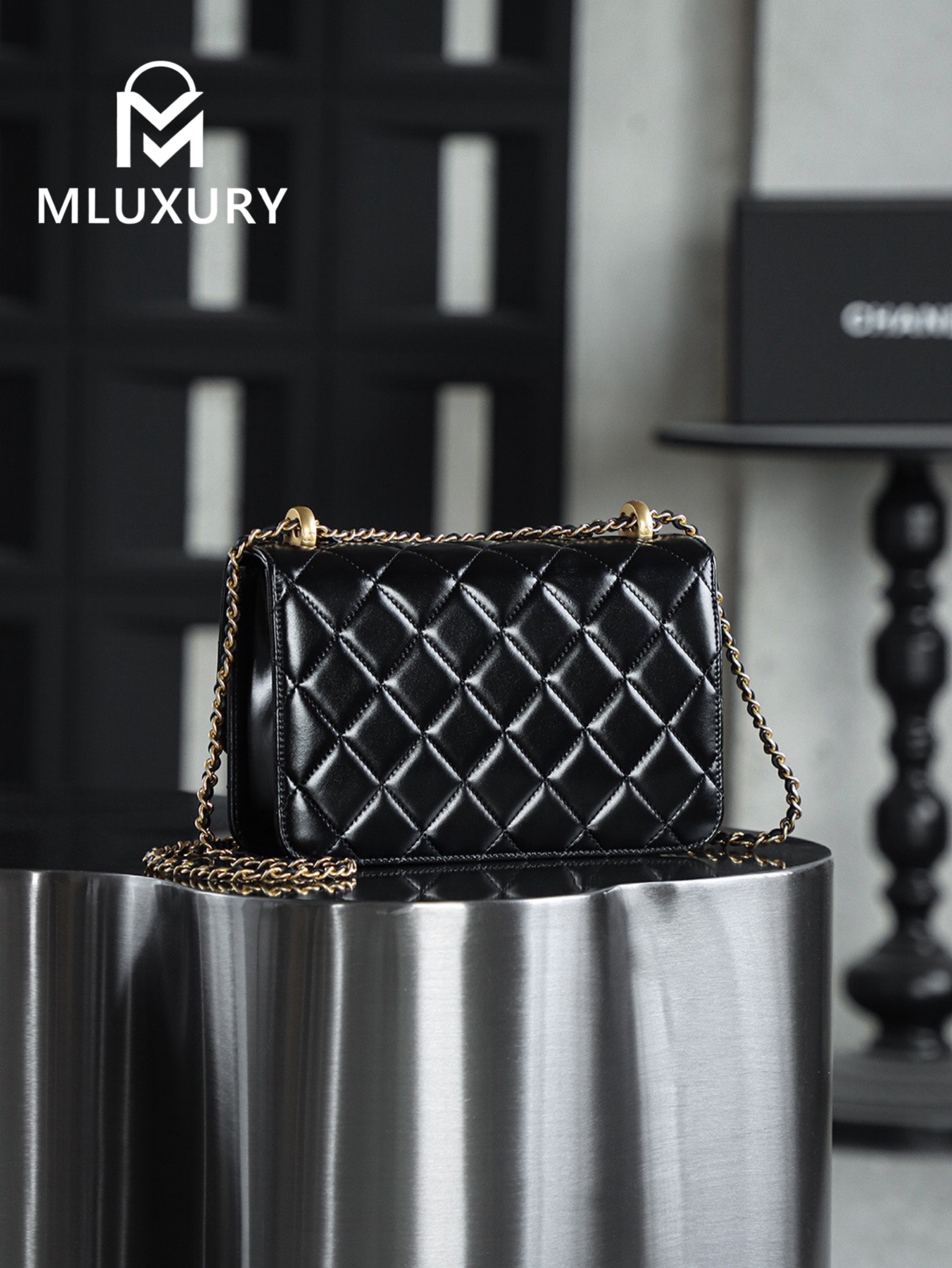 CHANEL 24C Double Gold Bead Medium