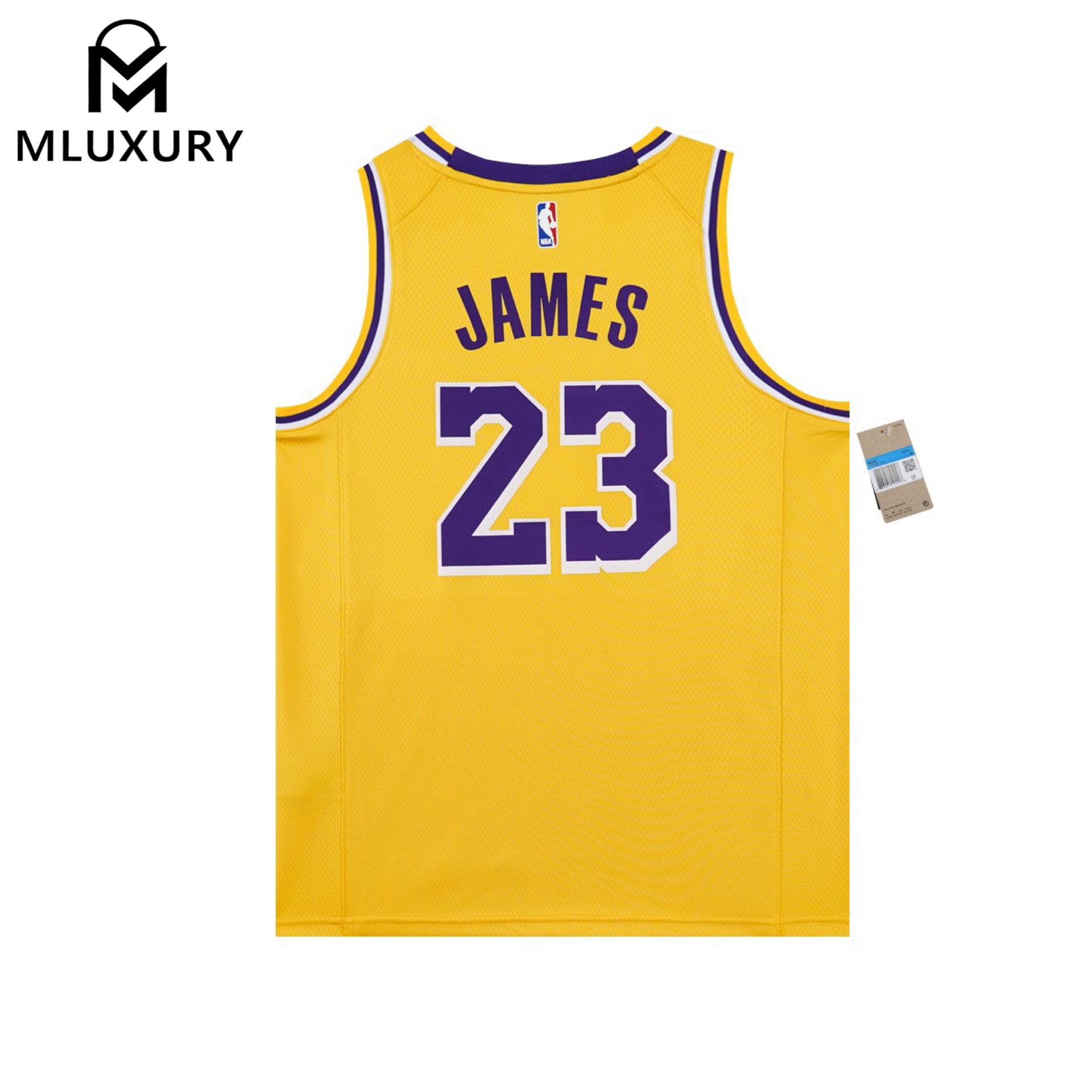LeBron James Los Angeles Lakers 23 NBA  Connected Jersey-yellow