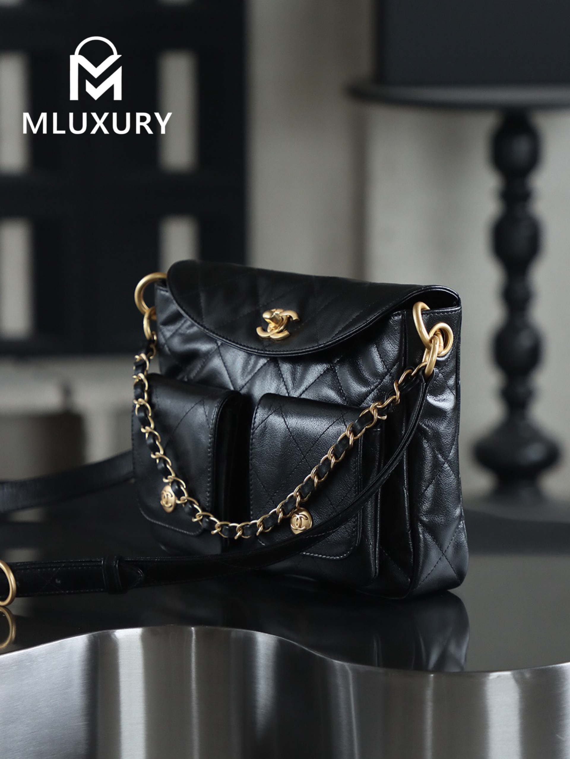 CHANEL 24P Messenger Hobo Small