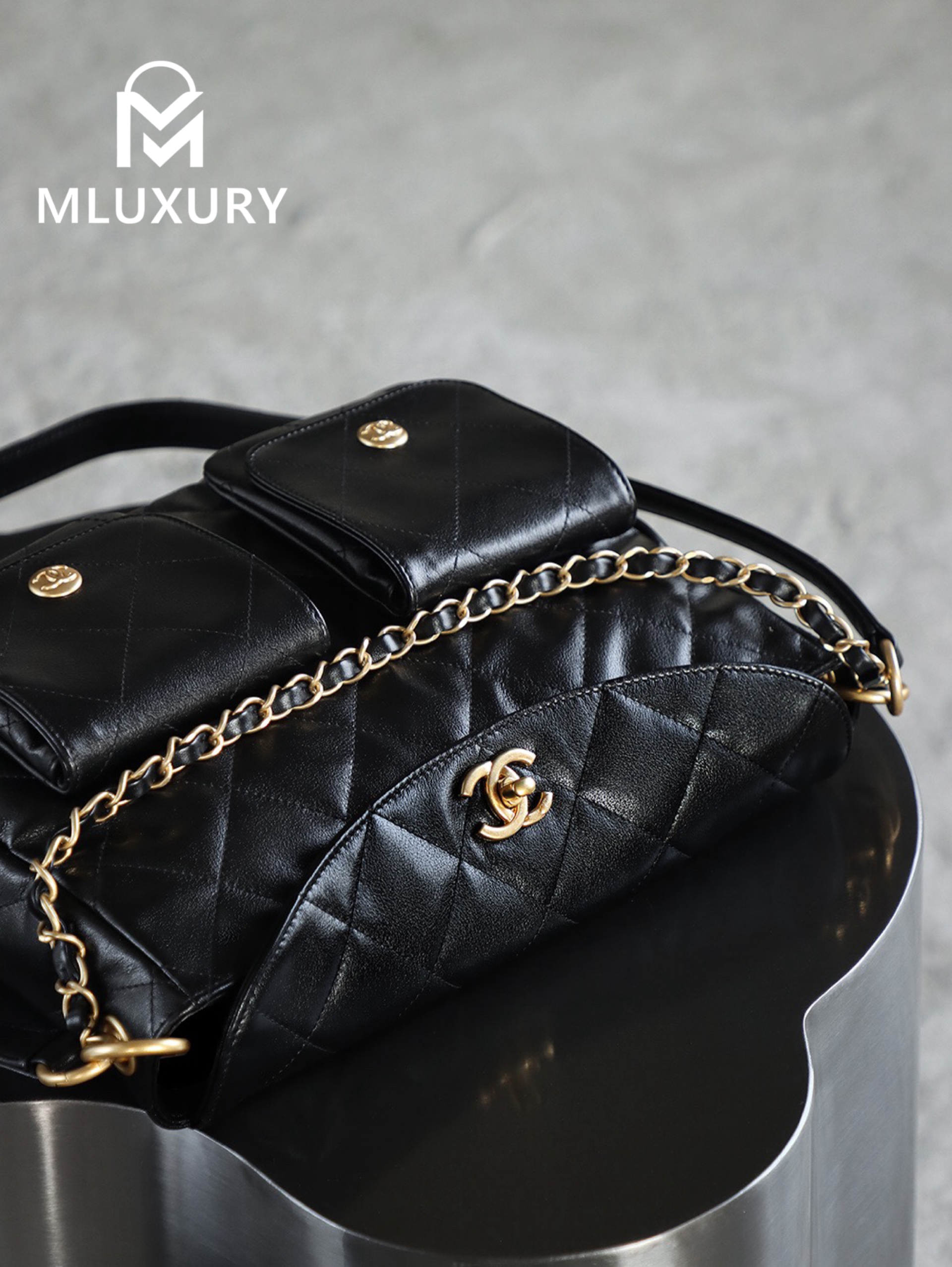 CHANEL 24P Messenger Hobo Large