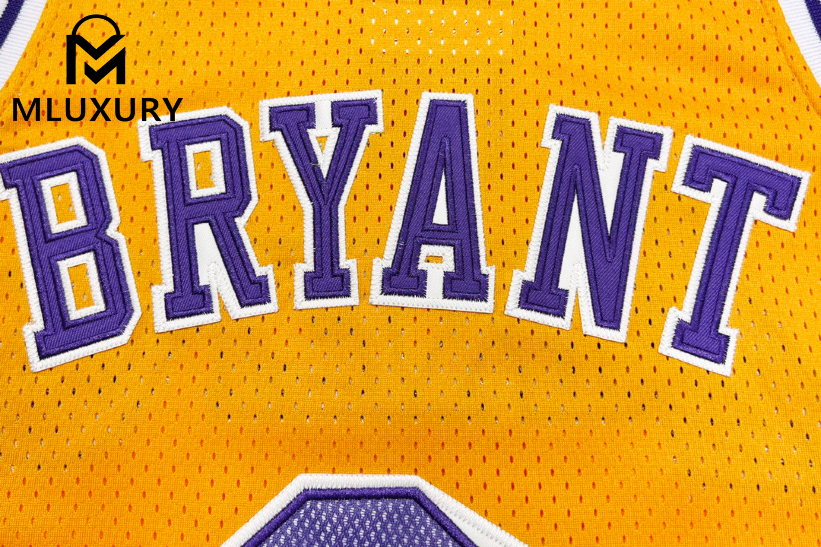 (AU Embroidered) Mitchell & Ness NBA 1996–97 Season AU Player Edition NBA Lakers Kobe Bryant No. 8 Gold Label Retro Embroidered Jersey