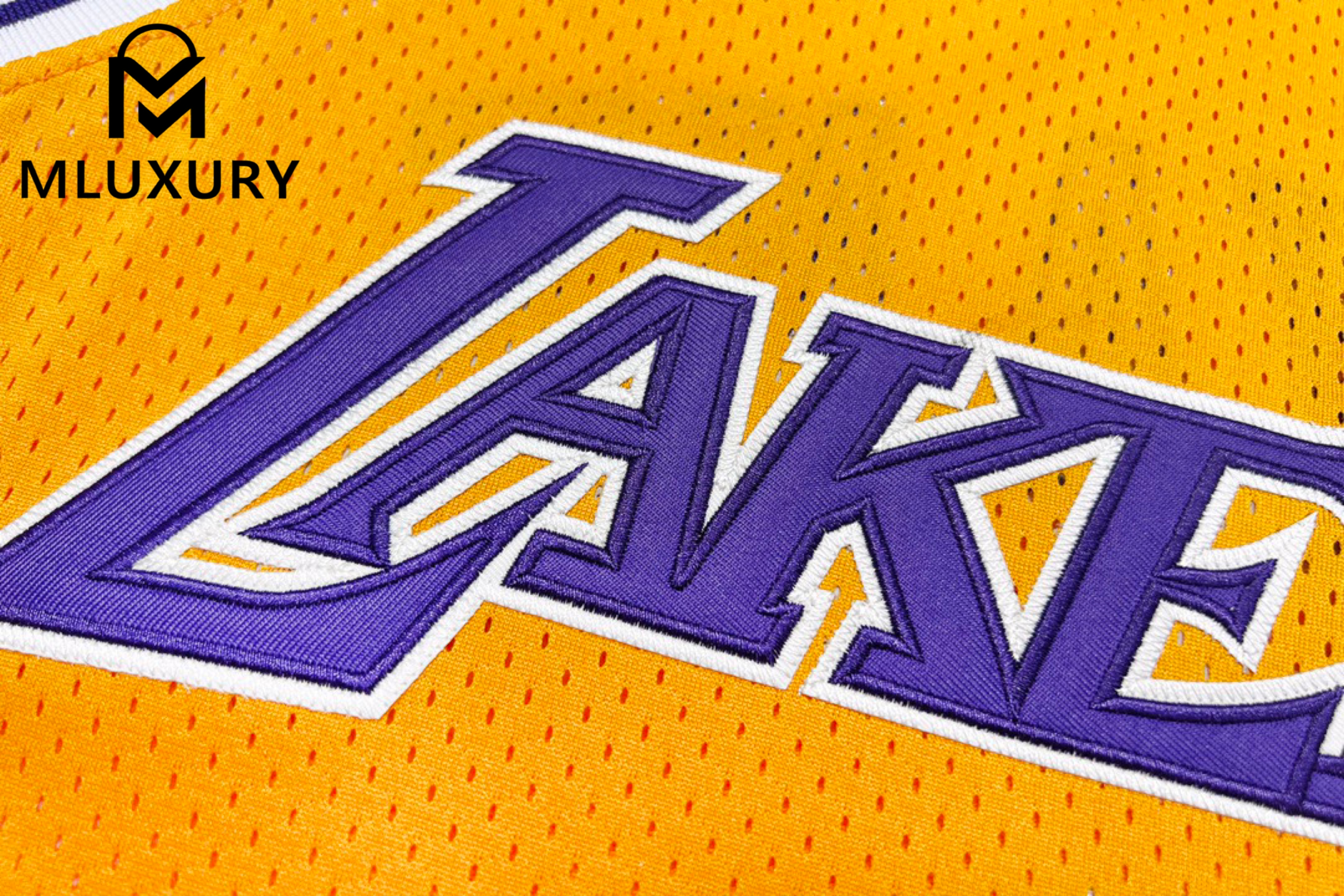 (AU Embroidered) Mitchell & Ness NBA 1996–97 Season AU Player Edition NBA Lakers Kobe Bryant No. 8 Gold Label Retro Embroidered Jersey