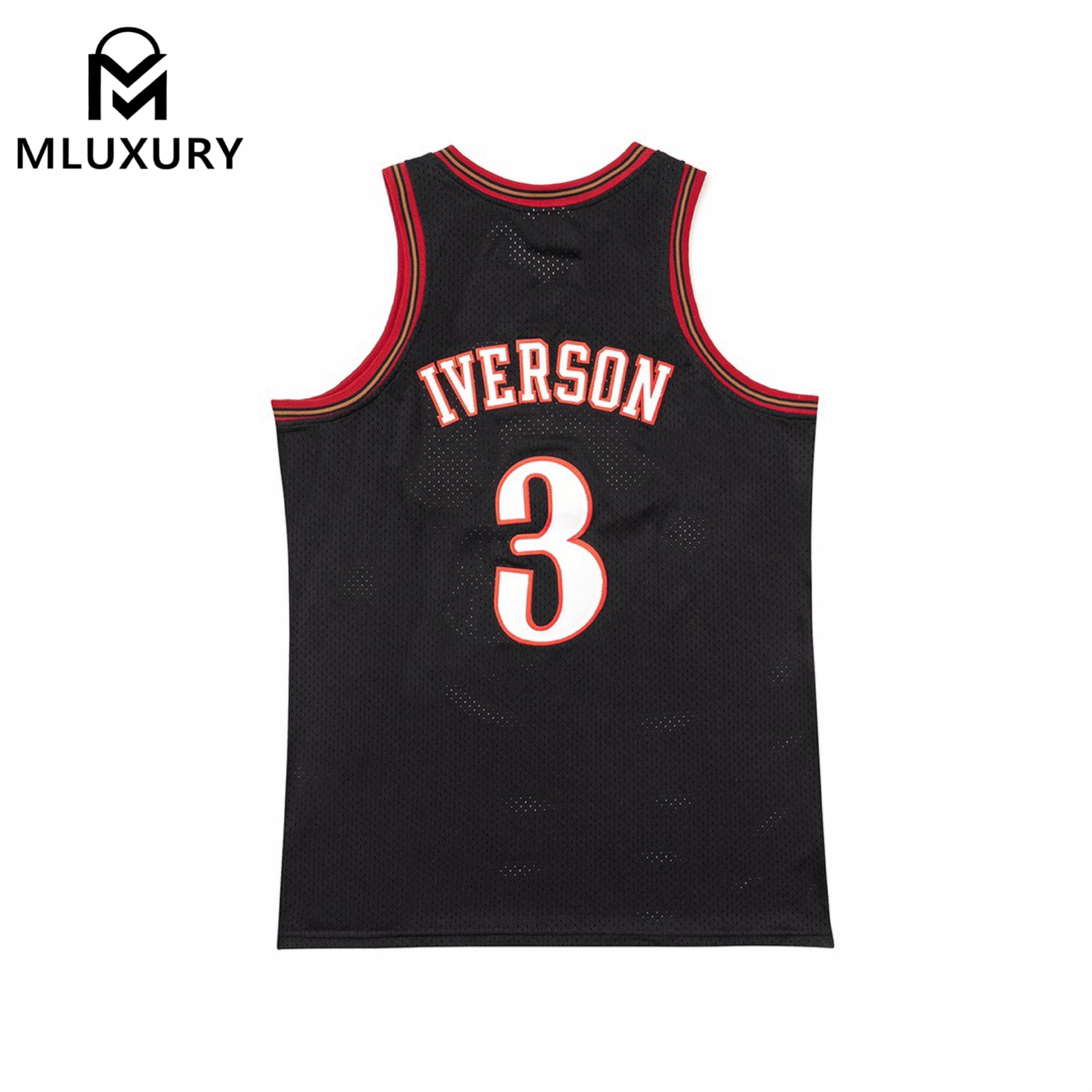 Mitchell & Ness Retro Jersey, AU Player Edition, 1997–98 Season  NBA Philadelphia 76ers Allen Iverson NO.3 Embroidered Jersey