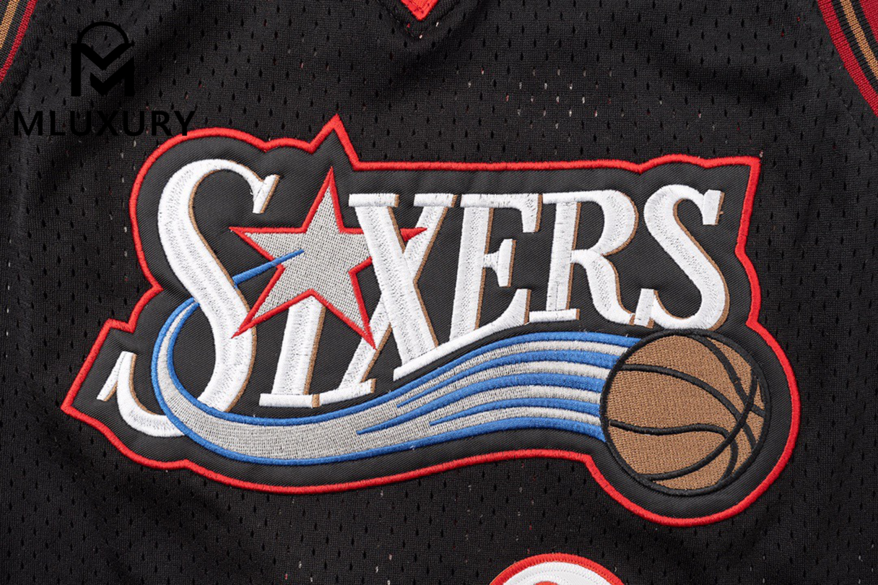 Mitchell & Ness Retro Jersey, AU Player Edition, 1997–98 Season  NBA Philadelphia 76ers Allen Iverson NO.3 Embroidered Jersey
