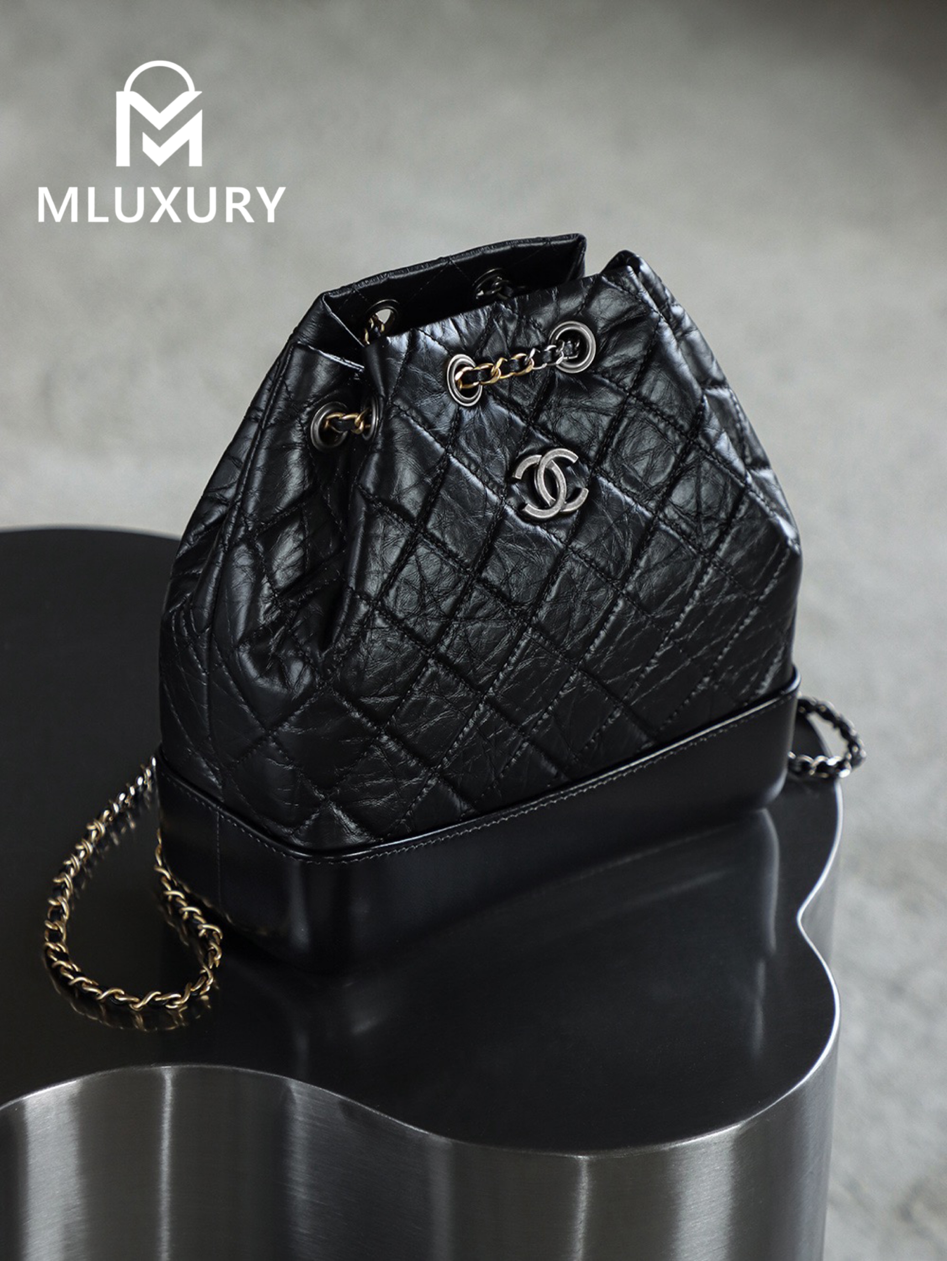 CHANEL Hobo Backpack Small