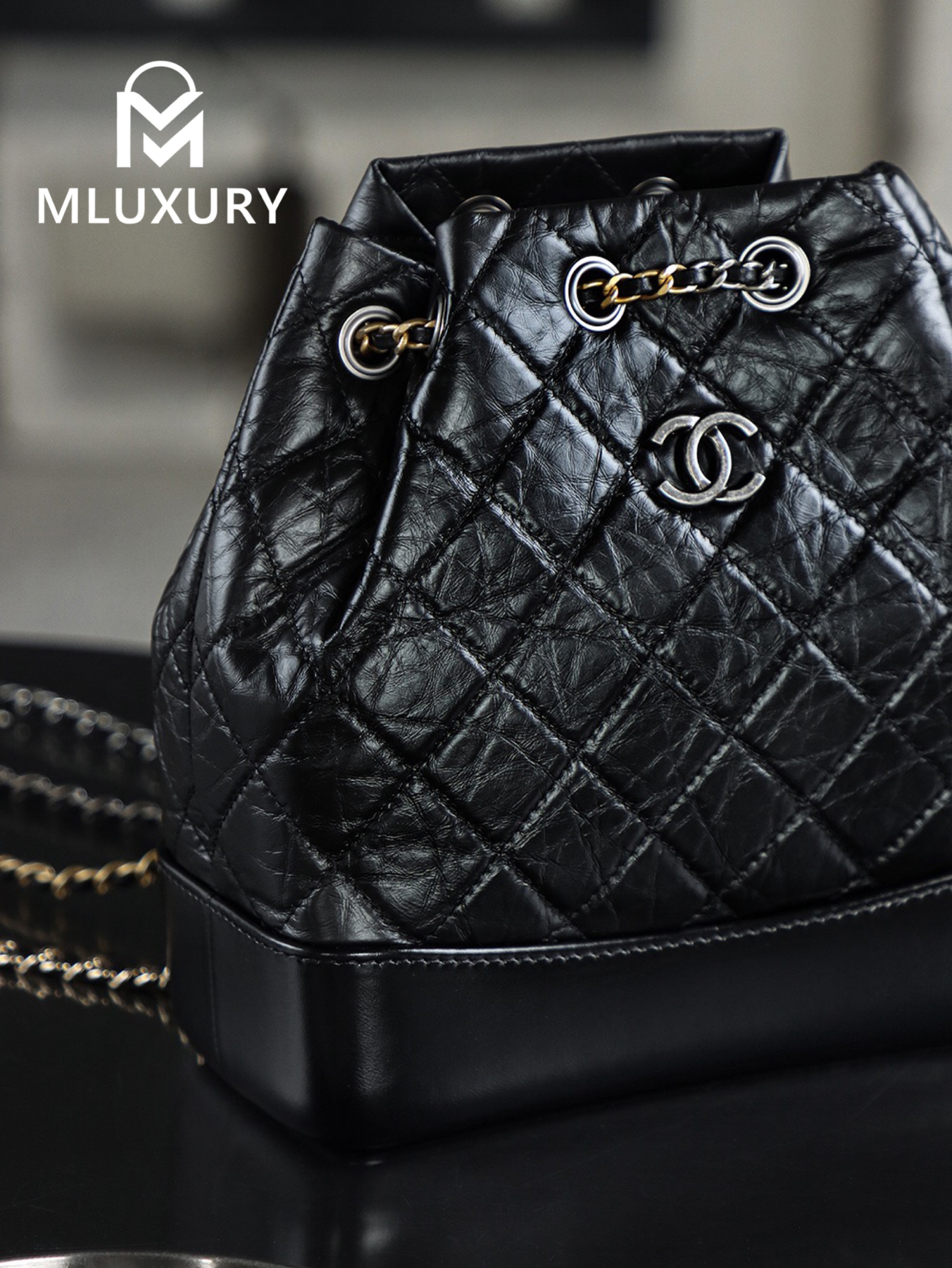 CHANEL Hobo Backpack Small