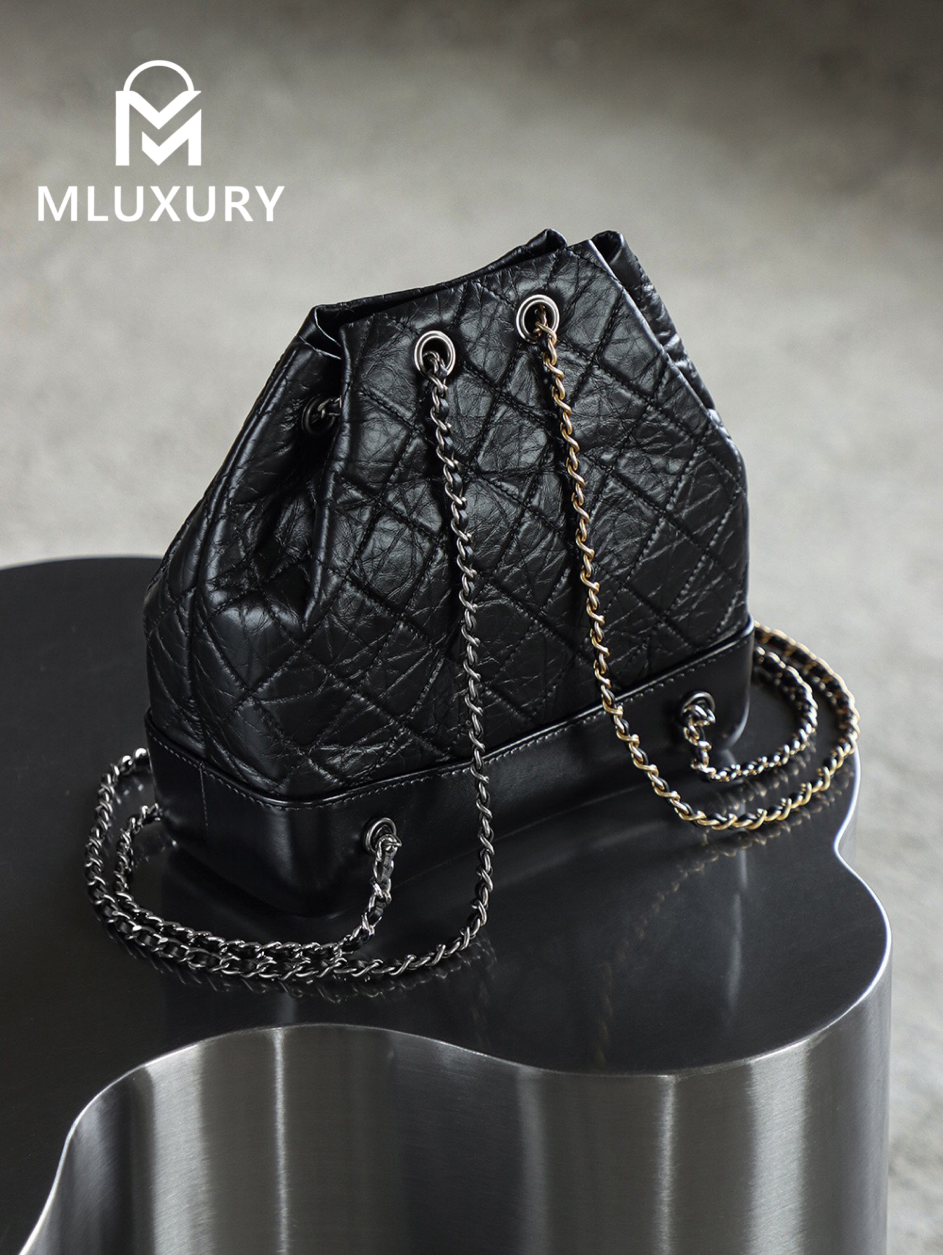 CHANEL Hobo Backpack Small