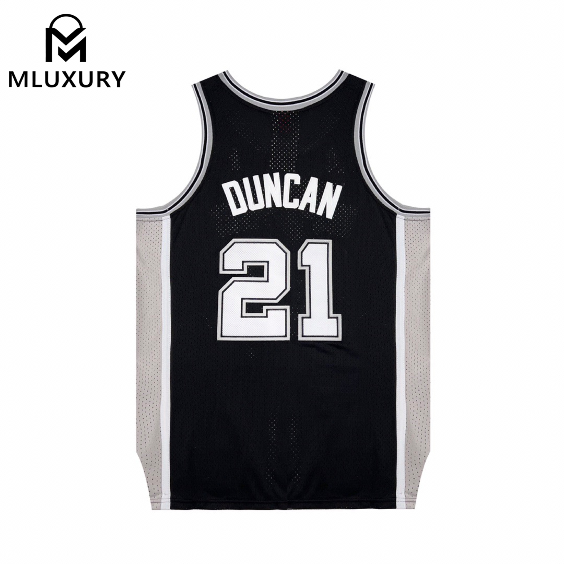 Mitchell & Ness NBA 2001-02 NBA San Antonio Spurs Tim Duncan NO.21 Retro Embroidered Jersey (AU Player Edition)