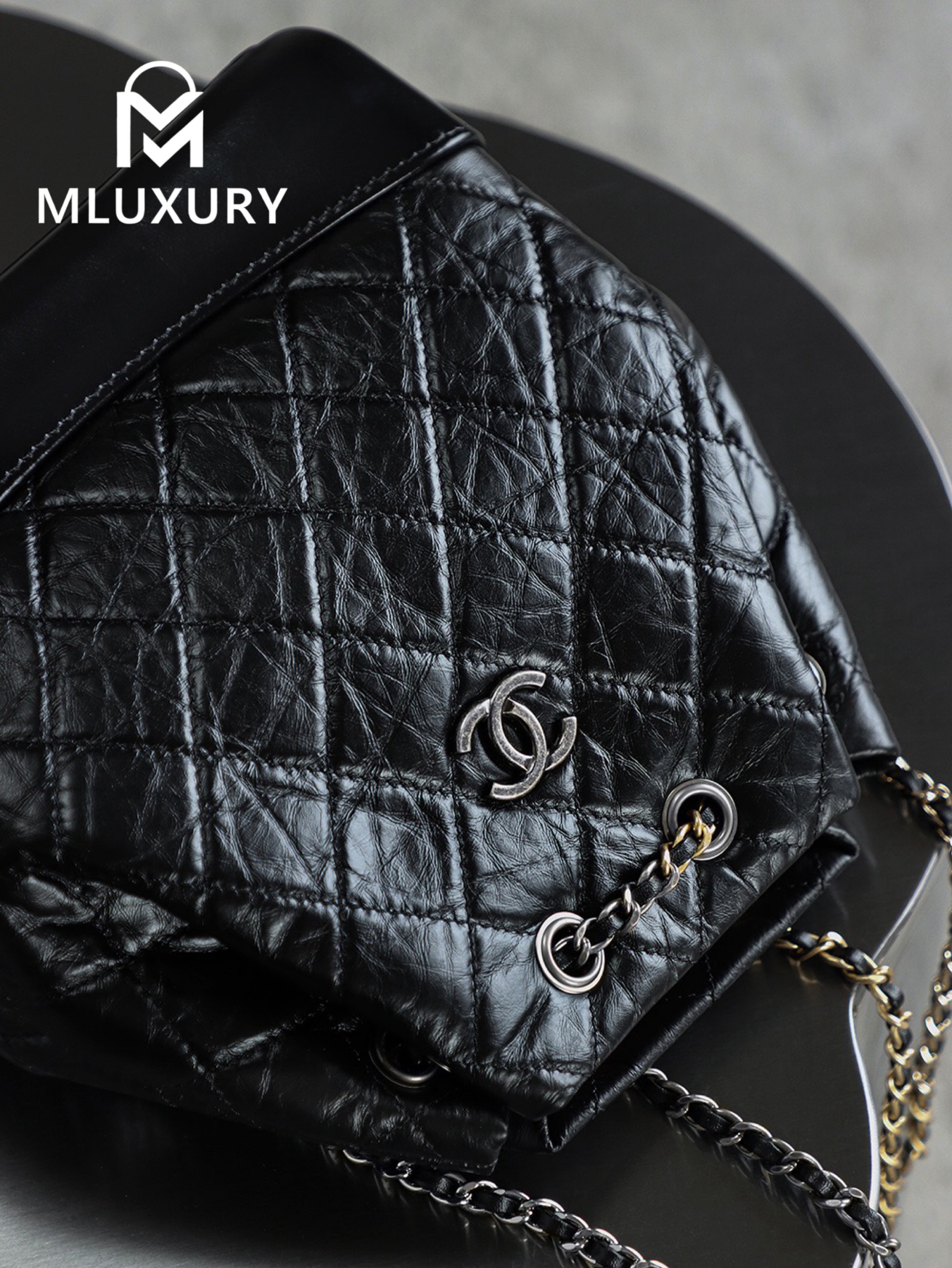 CHANEL Hobo Backpack Small