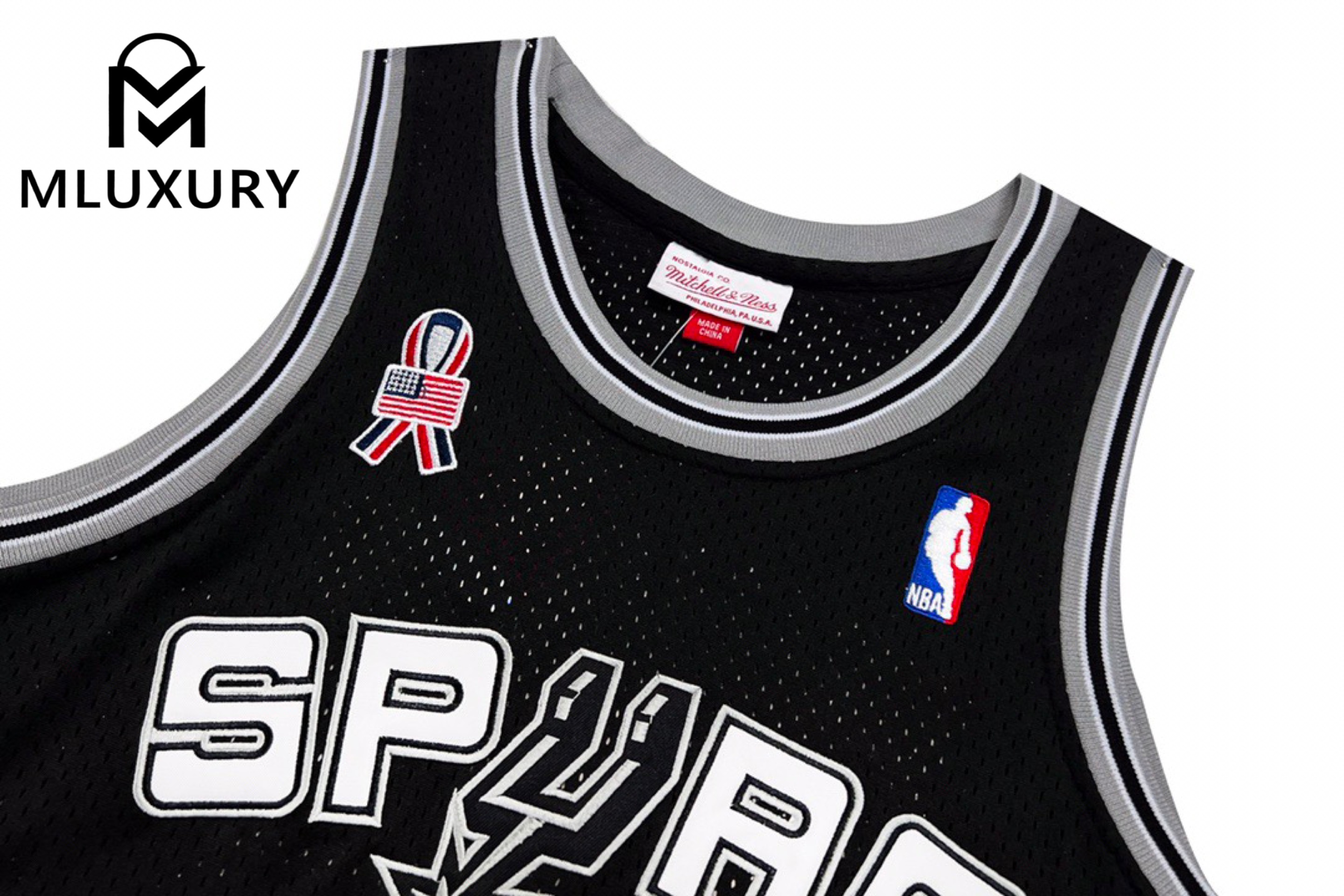 Mitchell & Ness NBA 2001-02 NBA San Antonio Spurs Tim Duncan NO.21 Retro Embroidered Jersey (AU Player Edition)