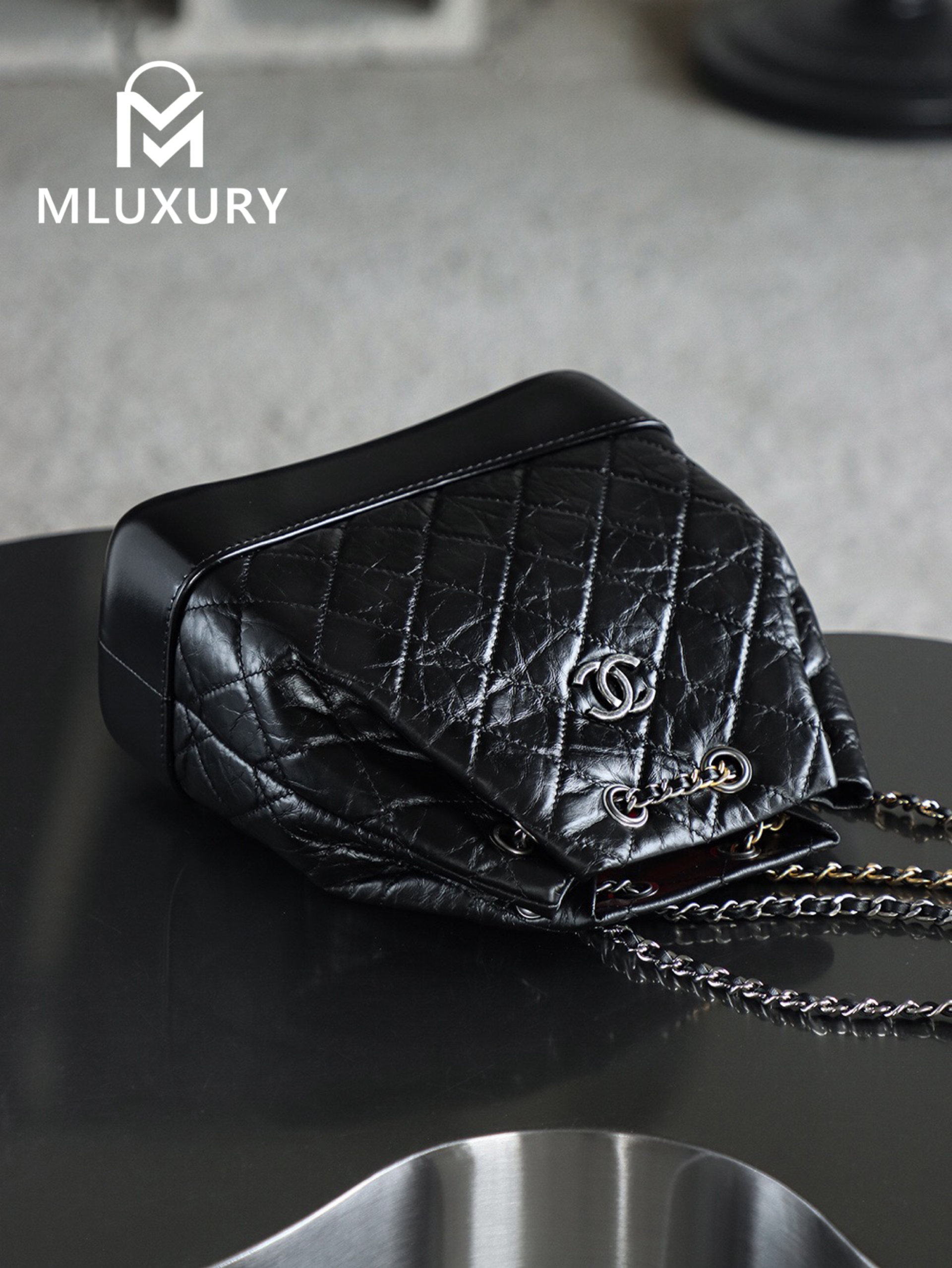 CHANEL Hobo Backpack Small