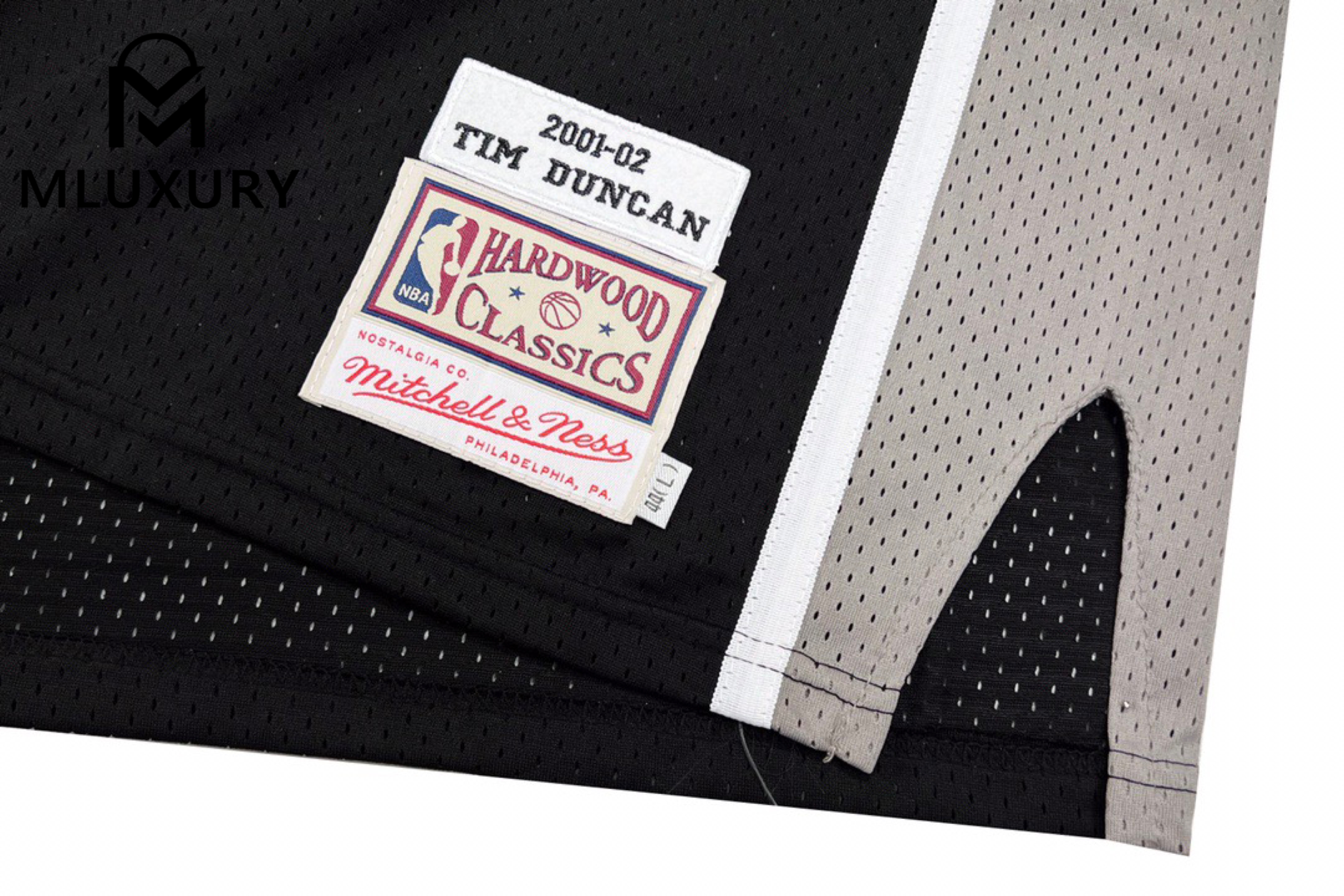 Mitchell & Ness NBA 2001-02 NBA San Antonio Spurs Tim Duncan NO.21 Retro Embroidered Jersey (AU Player Edition)