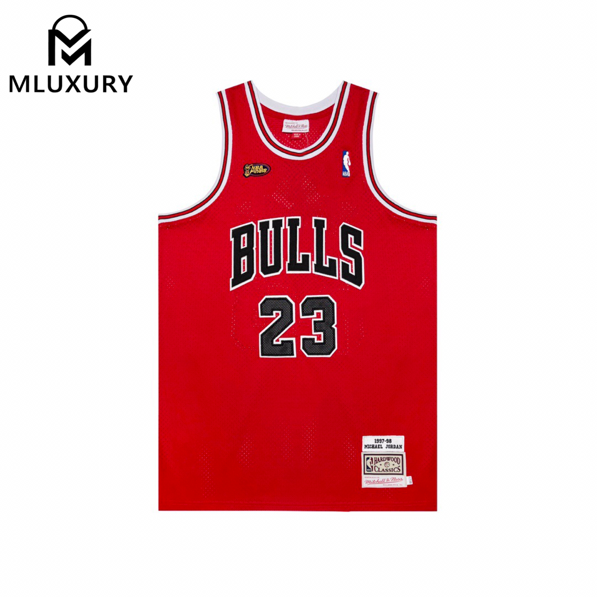 Mitchell & Ness NBA 1997-98 NBA Finals  NBA Chicago Bulls Michael Jordan NO.23 Retro Embroidered Jersey (AU Player Edition)
