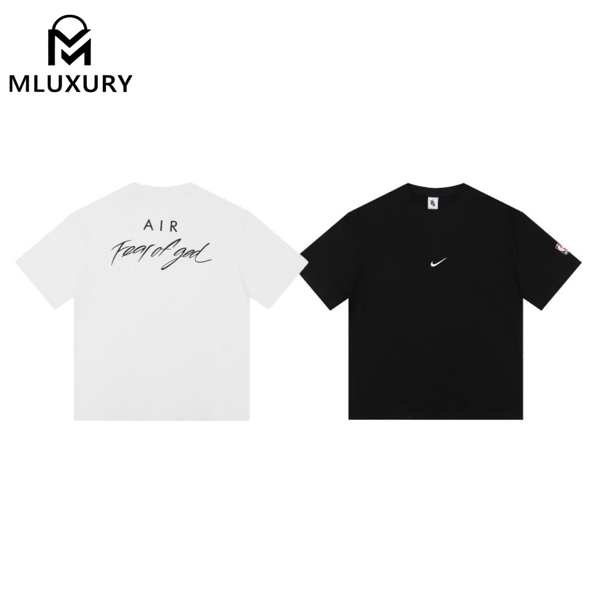 FEAR OF GOD FOG x Nike Air x NBA three-way holiday collaboration crew neck short-sleeved shirt