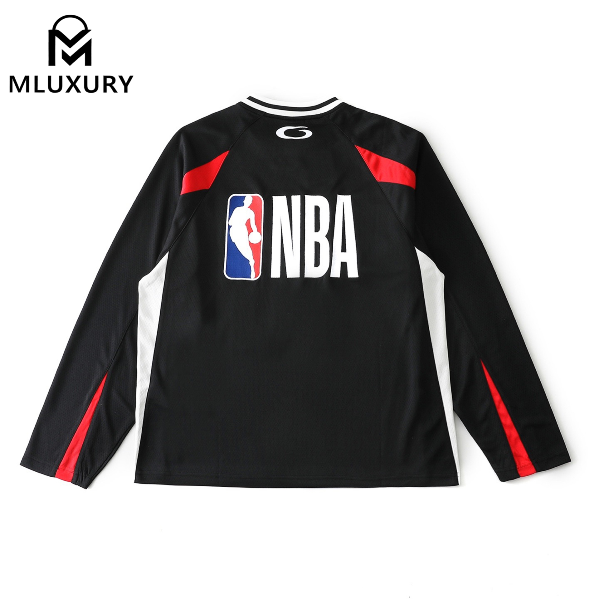 Balenciaga x NBA SS26 Collaboration: Crew Neck, Color-Blocked Mesh Fabric, Oversized Long-Sleeve T-Shirt, Loose Fit, Unisex.