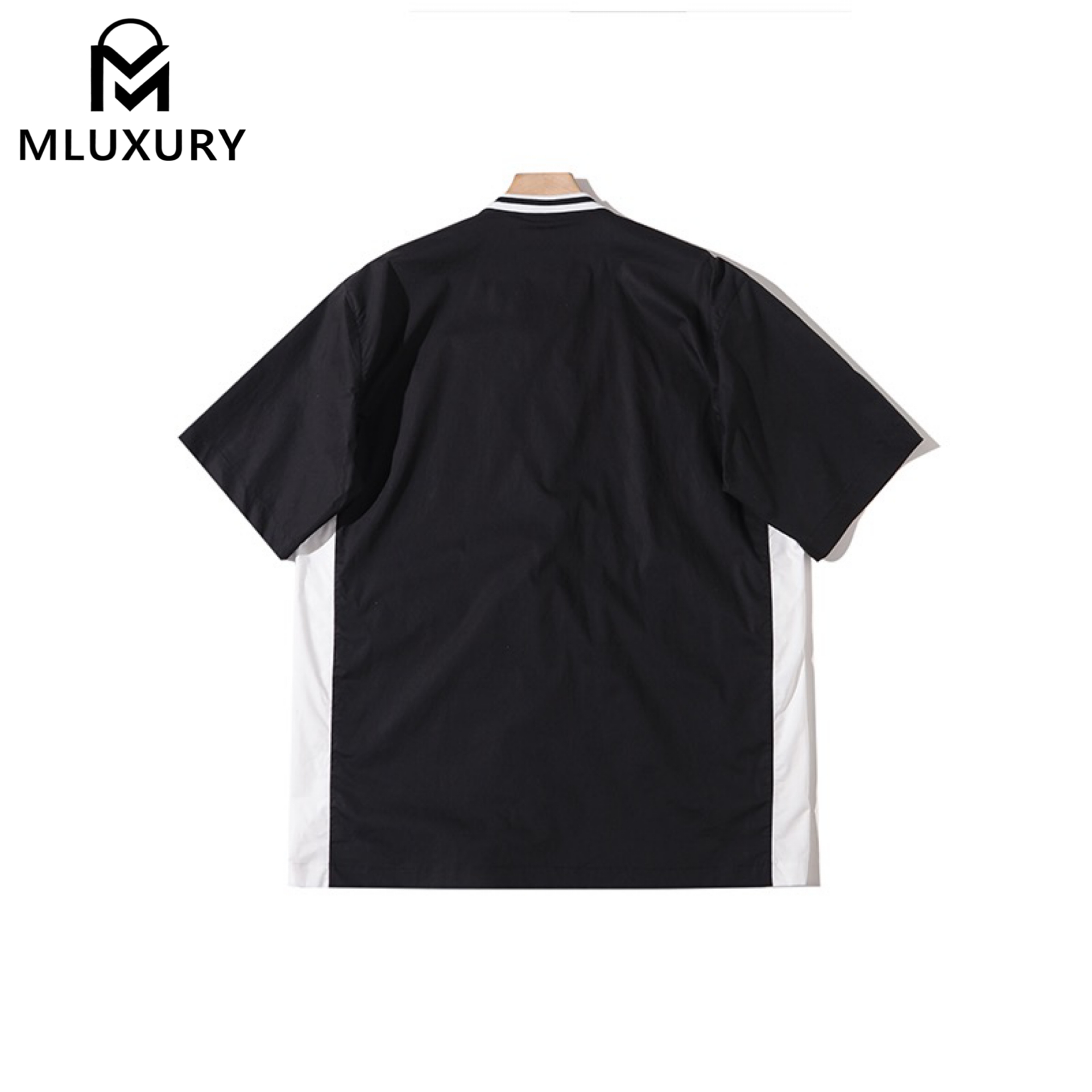 Balenciaga x NBA SS26 Collaboration Collection, Cotton Poplin Short-sleeved, color-blocked V-neck, straight hem [Premium Version]