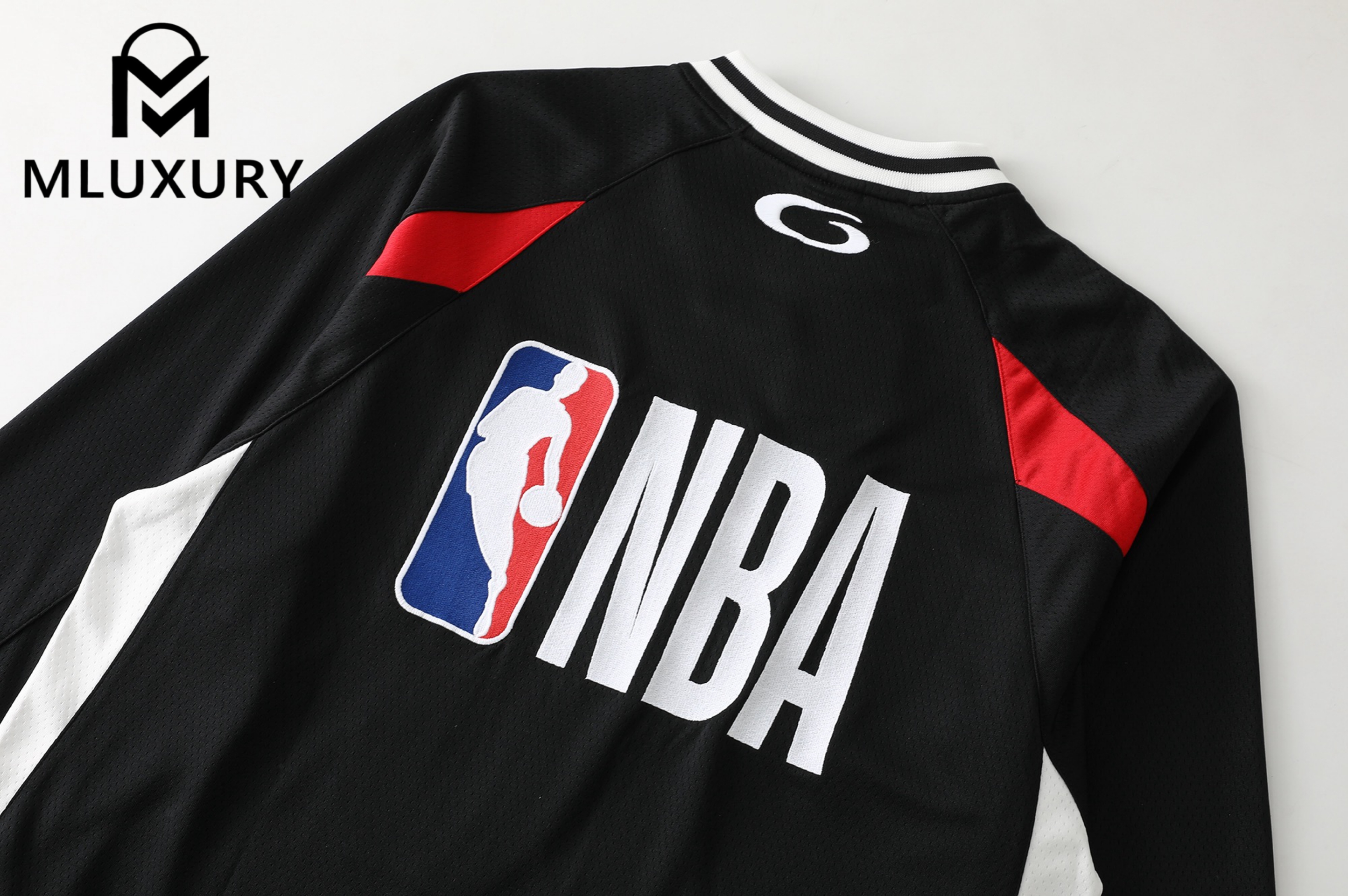 Balenciaga × NBA SS26 Collaboration: Crew Neck, Color-Blocked Mesh Fabric, Oversized Long-Sleeve T-Shirt, Loose Fit, Unisex.