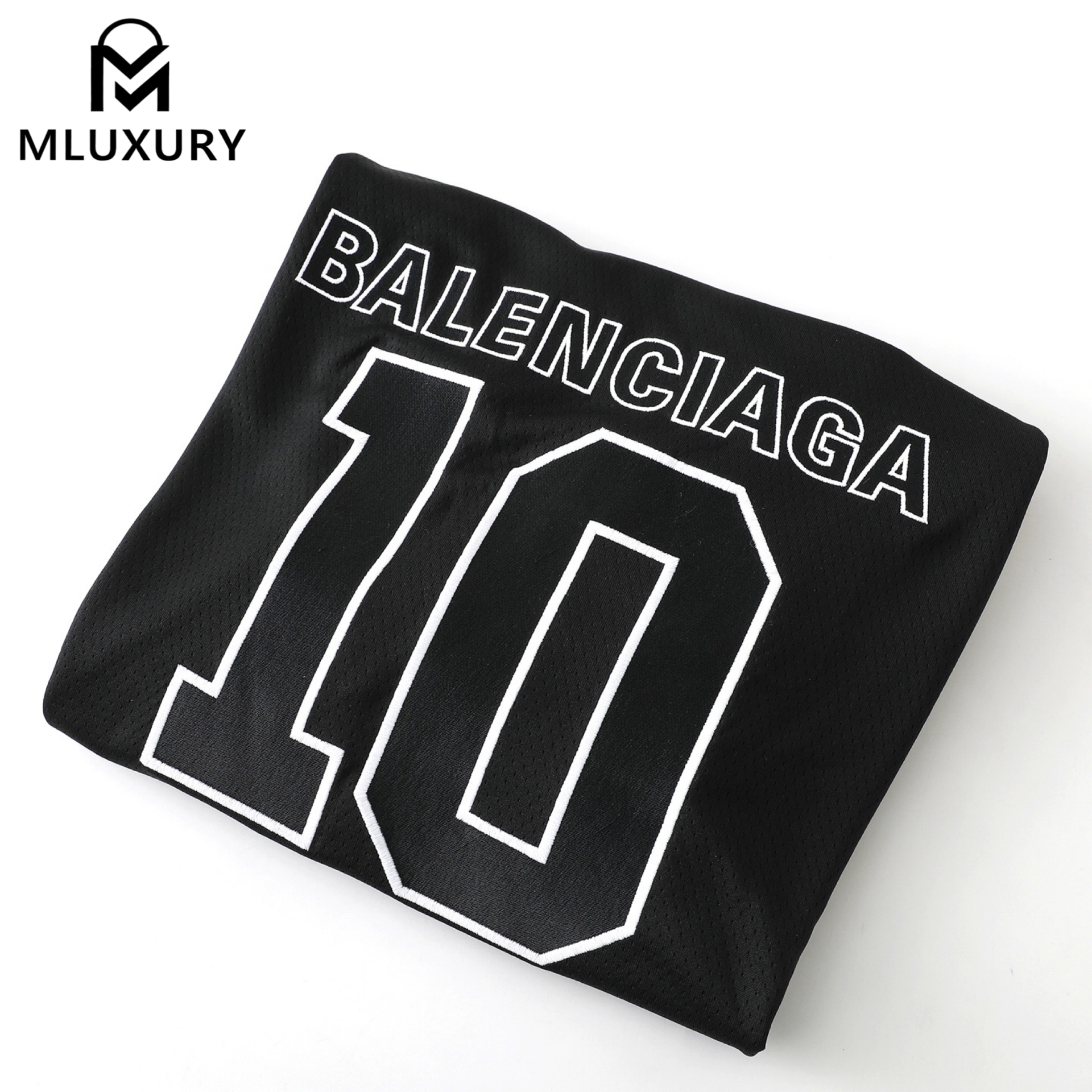 Balenciaga × NBA SS26 Collaboration: Crew Neck, Color-Blocked Mesh Fabric, Oversized Long-Sleeve T-Shirt, Loose Fit, Unisex.