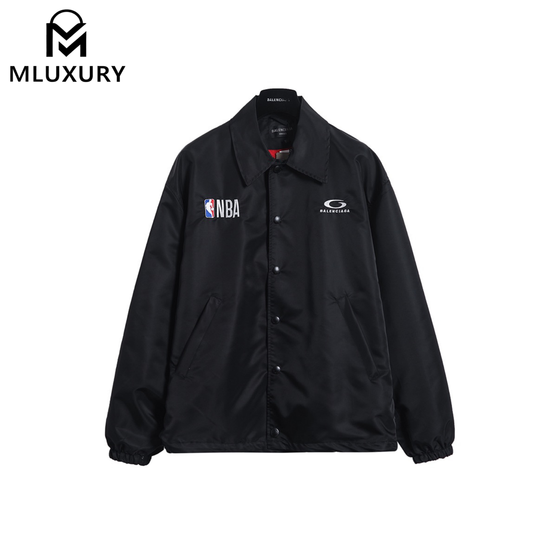 Balenciaga BLCG 26SS NBA Collaboration Nylon Sleeveless Water lapel coach jacket