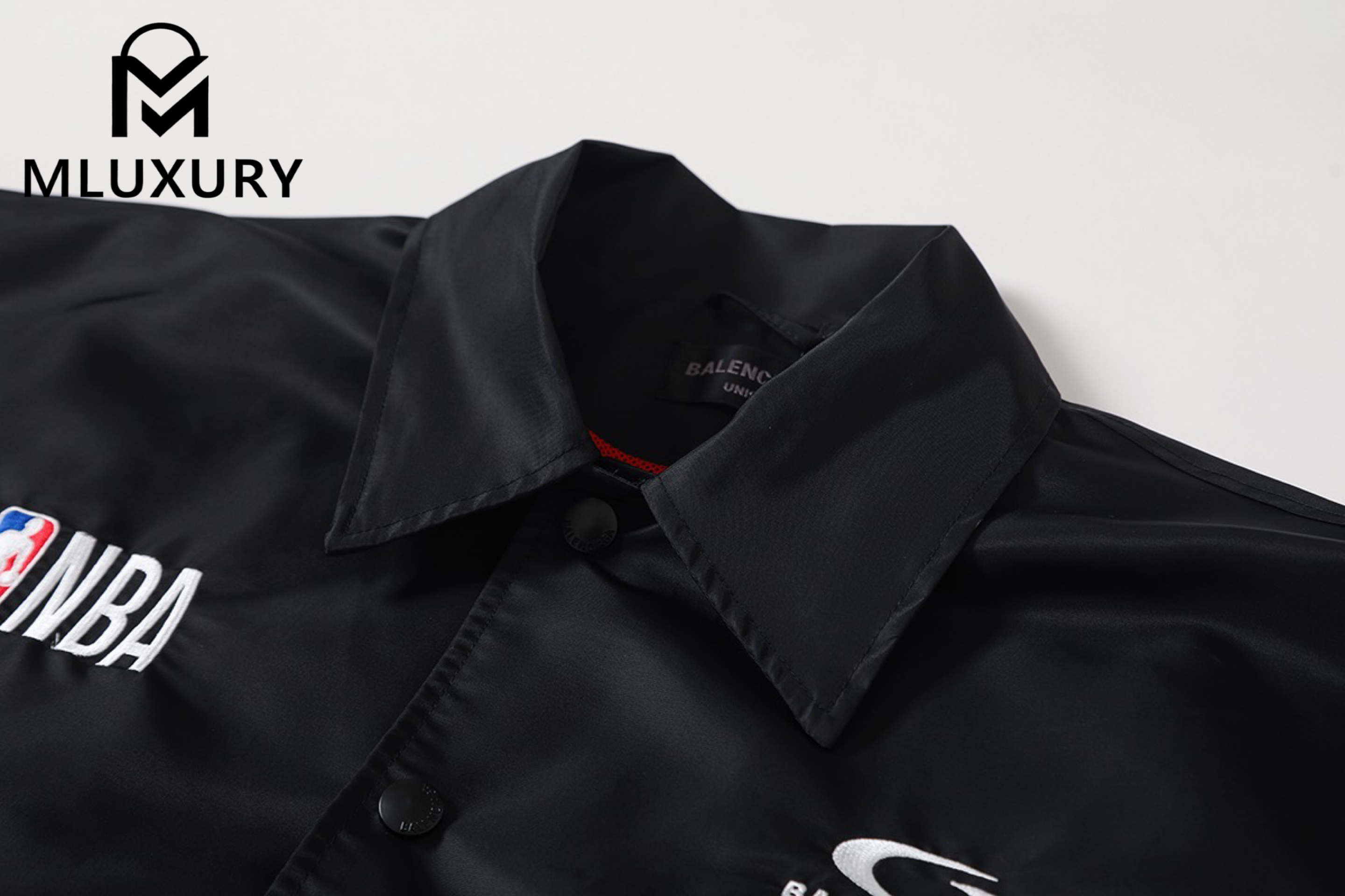 Balenciaga BLCG 26SS NBA Collaboration Nylon Sleeveless Water lapel coach jacket