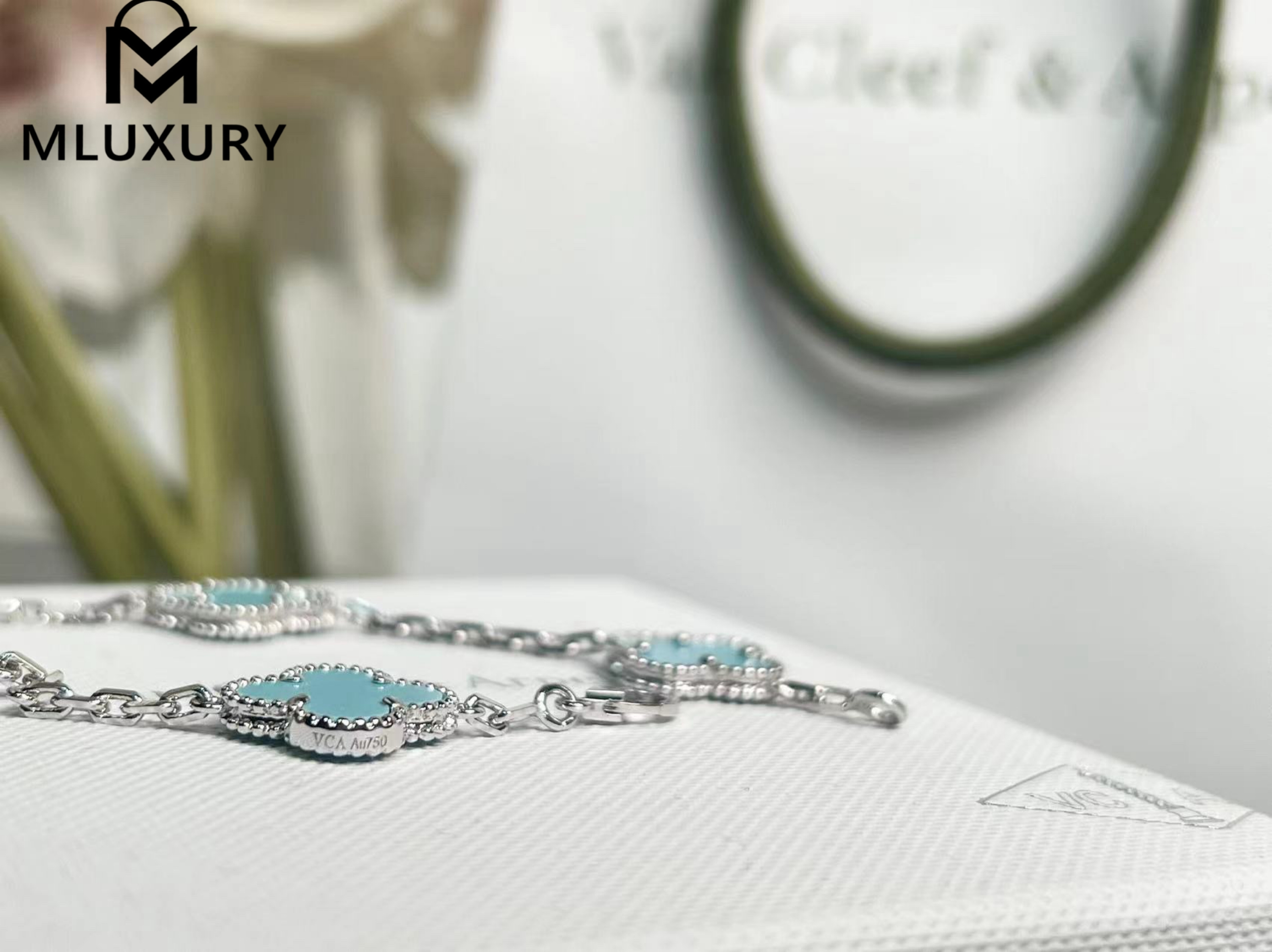 Van Cleef & Arpels Classic Five-Colored Turquoise Bracelet