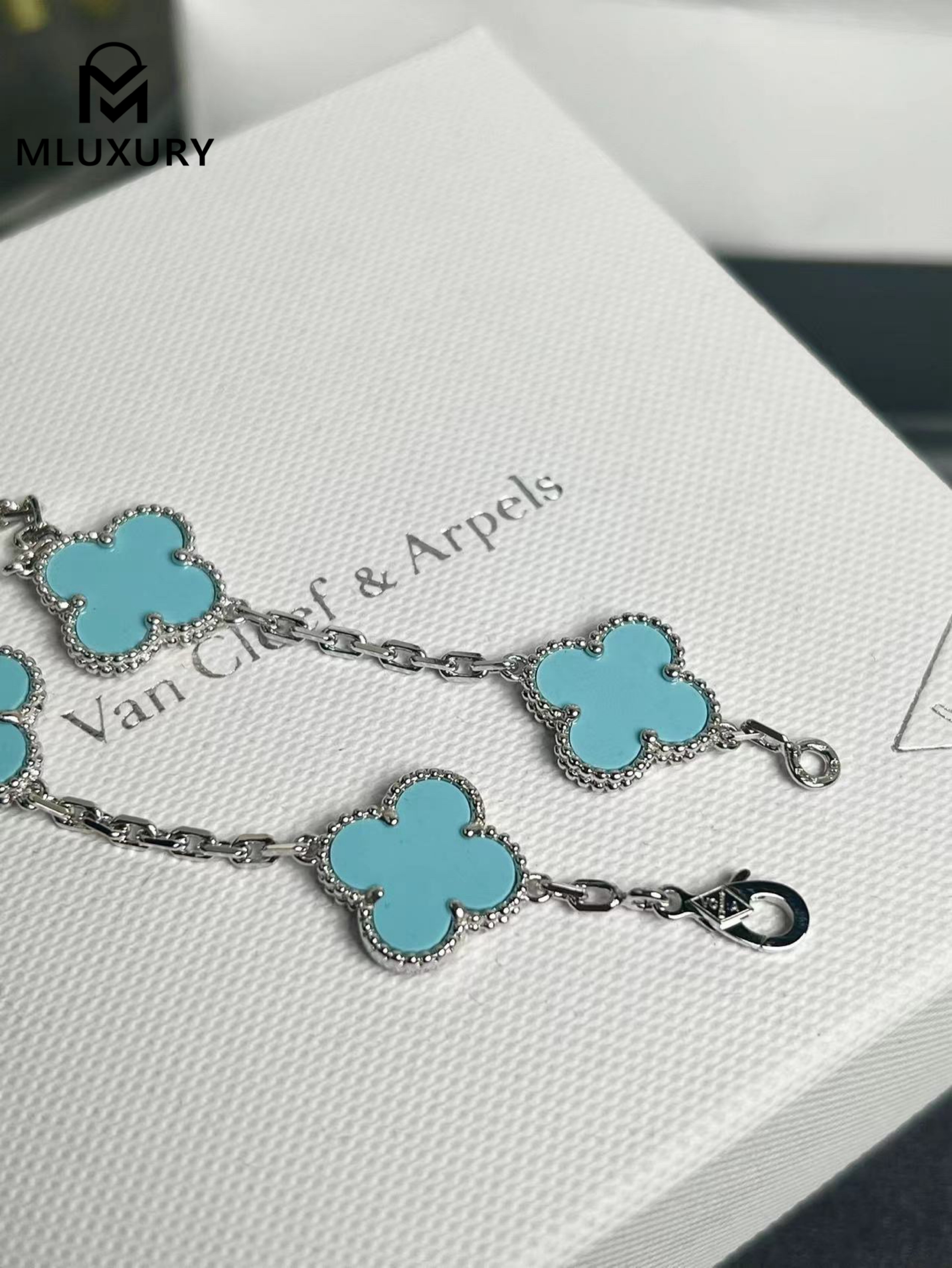 Van Cleef & Arpels Classic Five-Colored Turquoise Bracelet