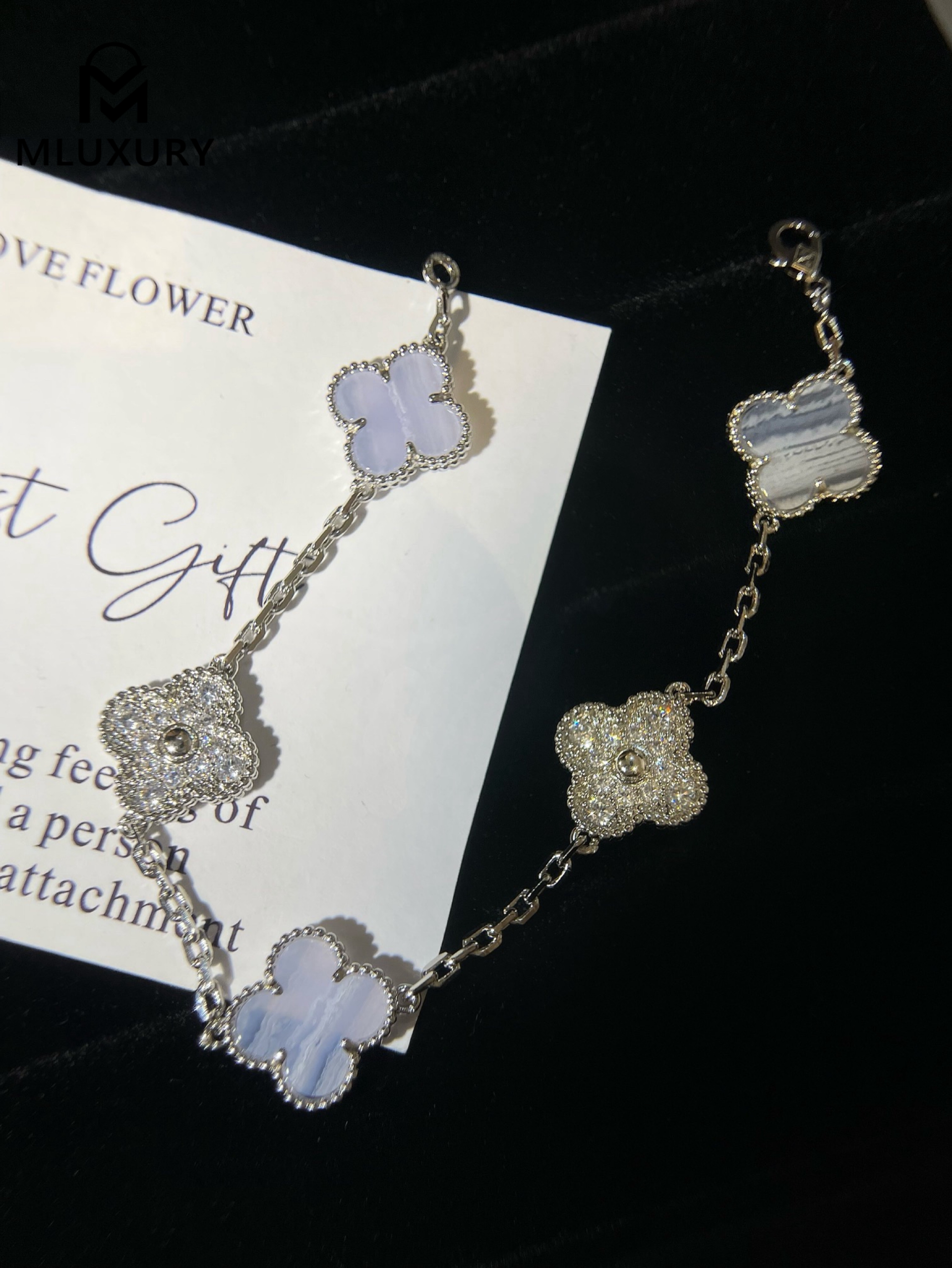 Van Cleef & Arpels Amethyst Natural Intercalated Diamond Five-Color Bracelet