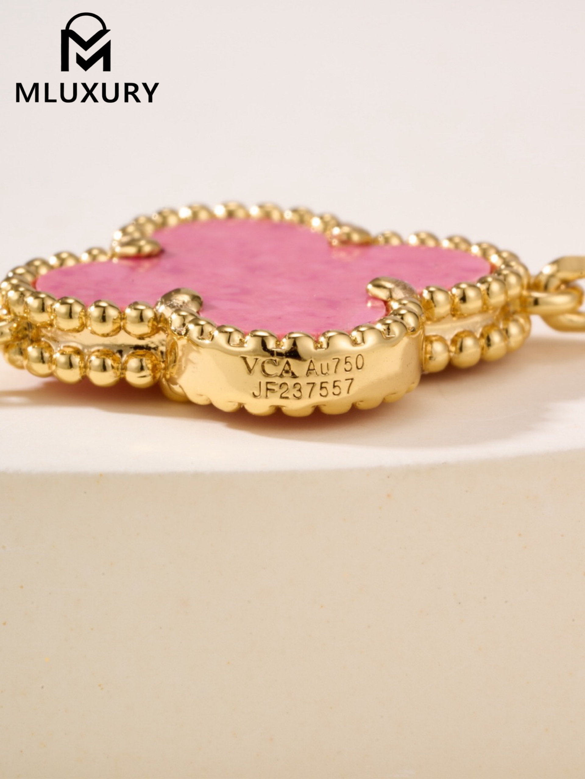 Van Cleef & Arpels Rose Stone Five-Flower Bracelet