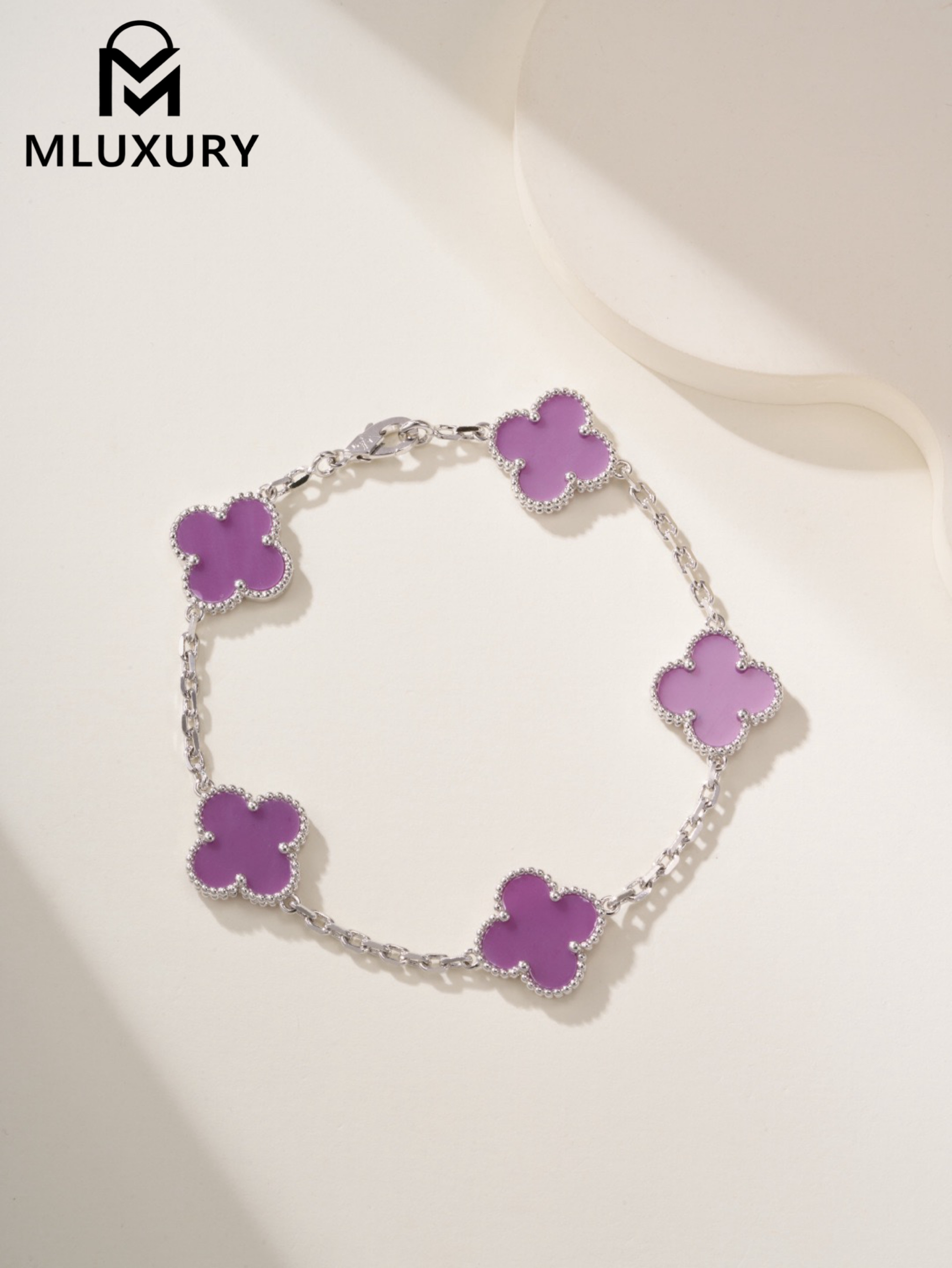 Van Cleef & Arpels Violet Five-Flower Bracelet