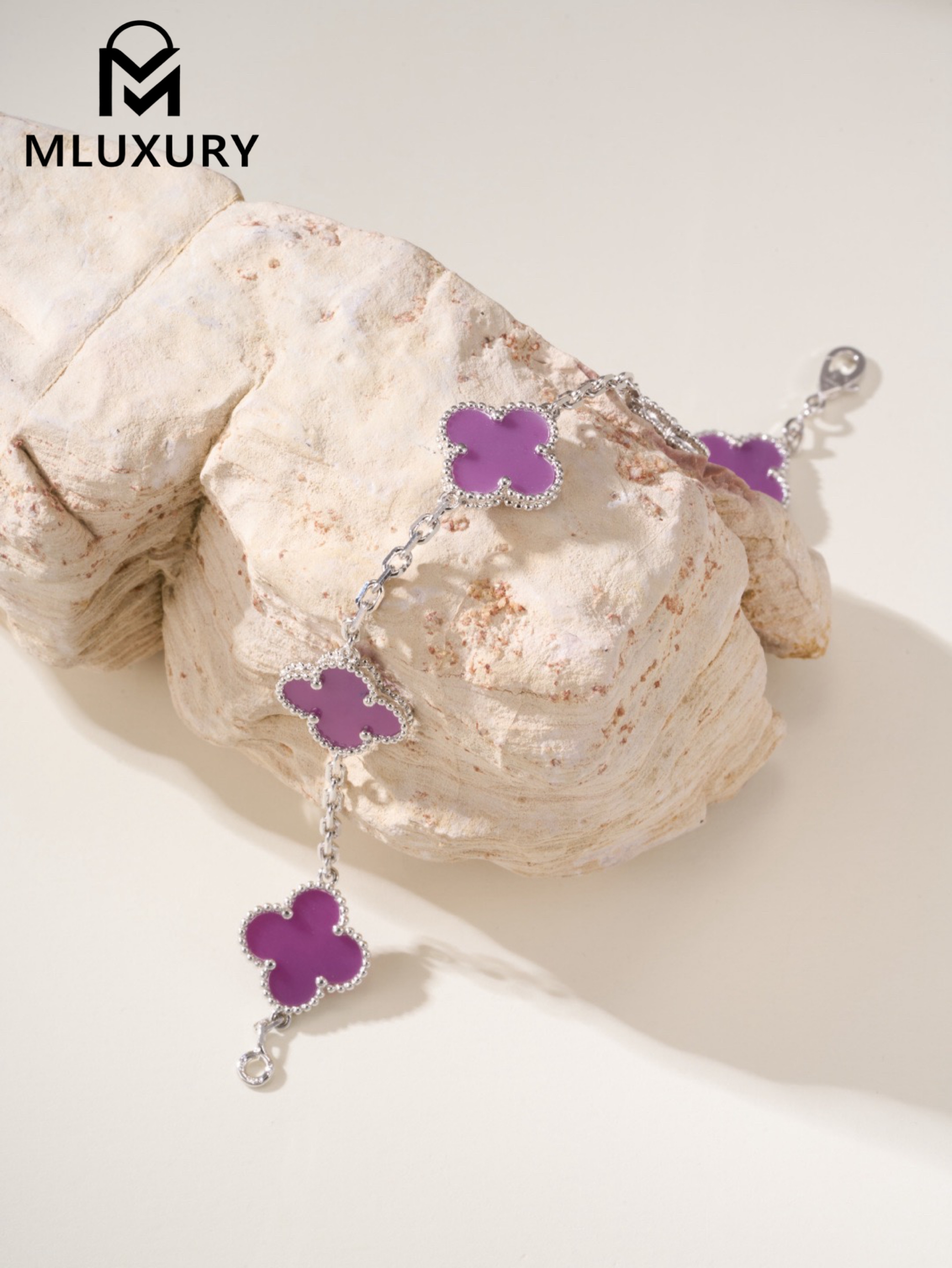 Van Cleef & Arpels Violet Five-Flower Bracelet