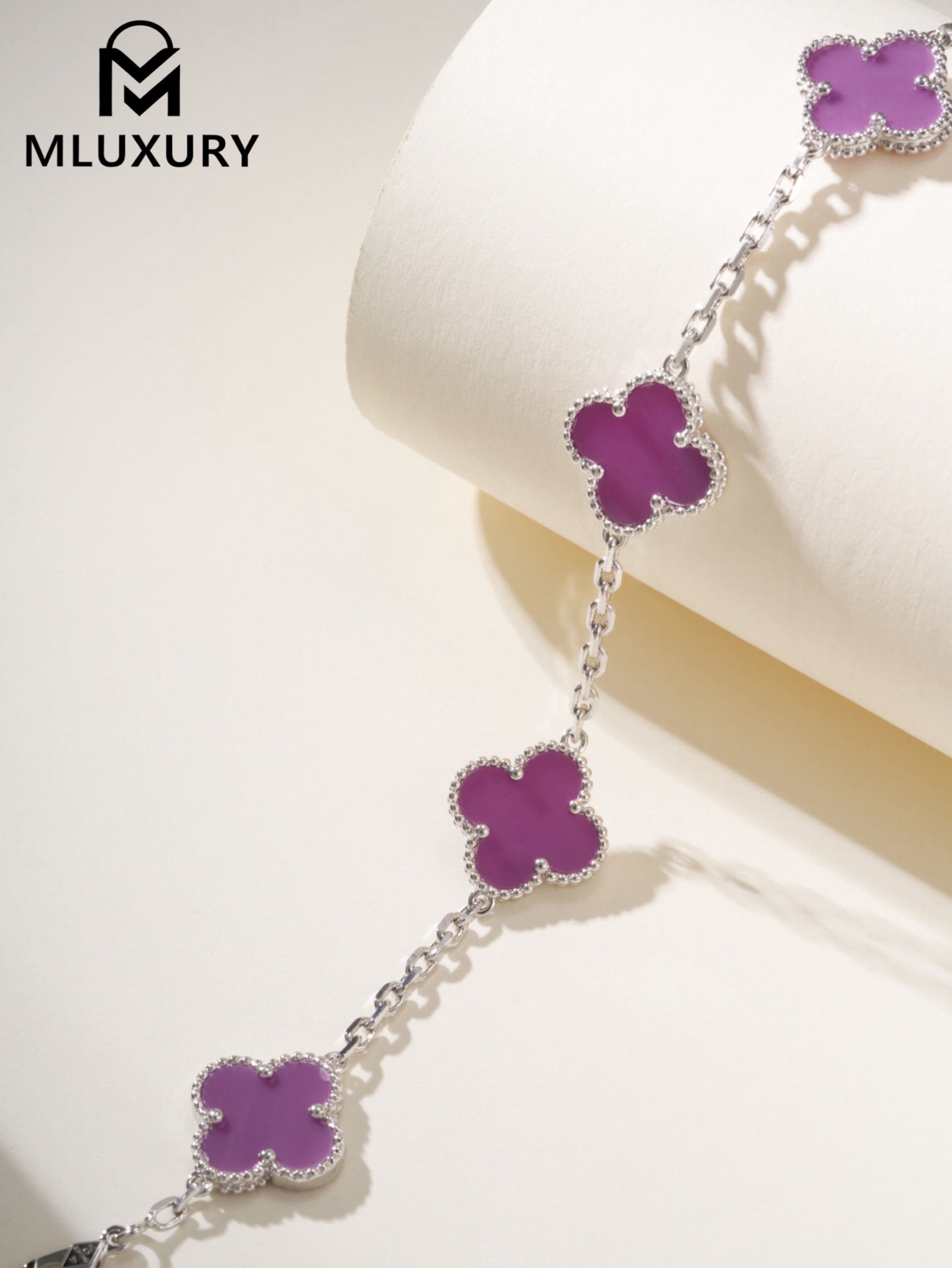 Van Cleef & Arpels Violet Five-Flower Bracelet