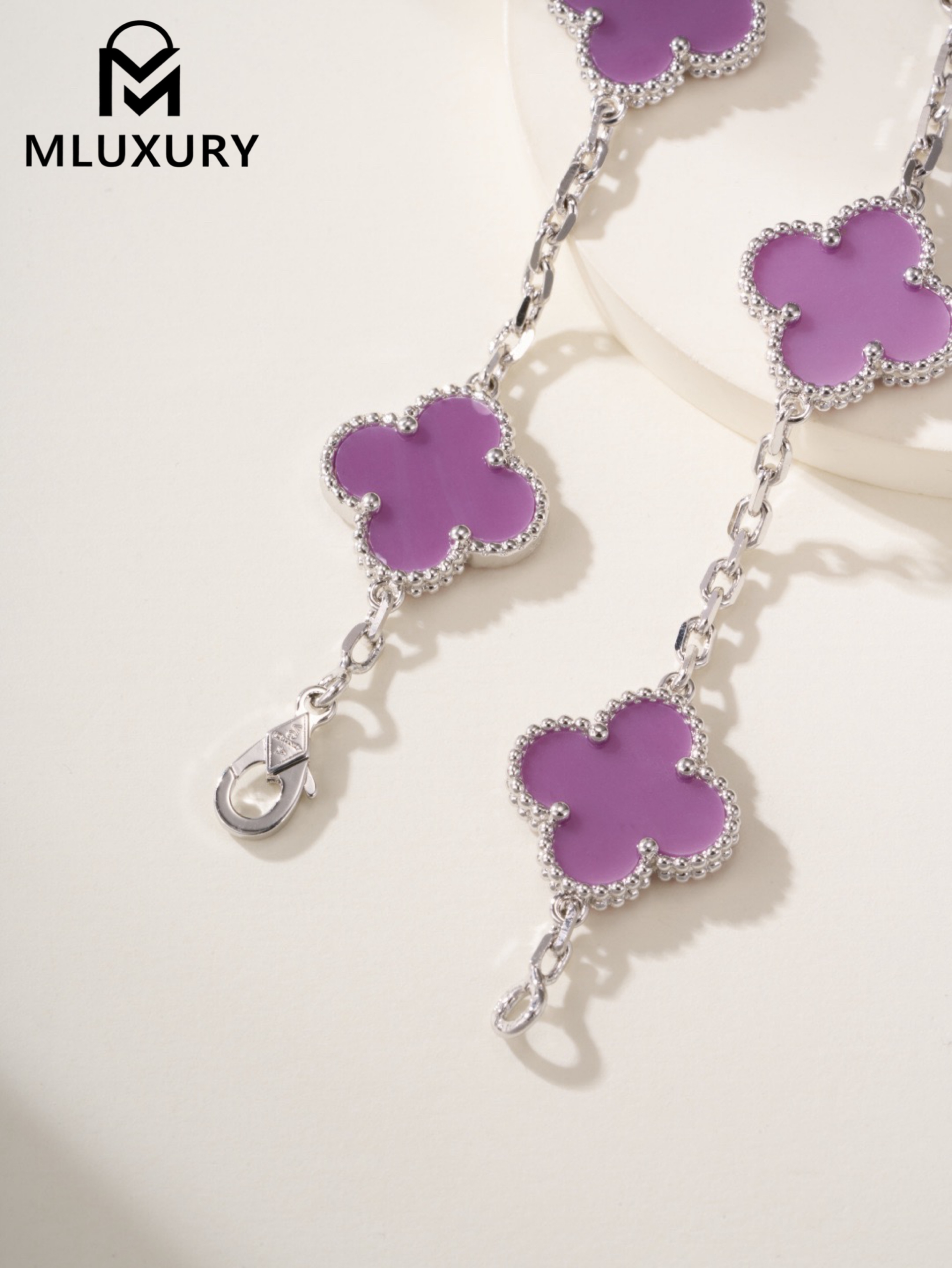 Van Cleef & Arpels Violet Five-Flower Bracelet