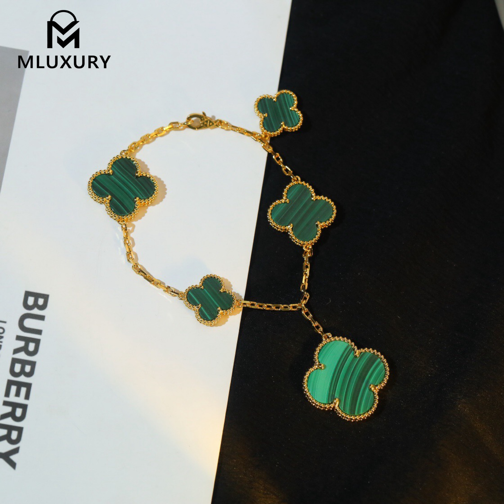 Van Cleef & Arpels Magic Irregular Pattern Four-Leaf Clover Bracelet